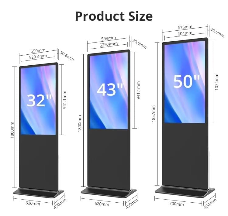 32/43/50/55 Inch Android Touch LCD Floor Standing Digital Signage Kiosk