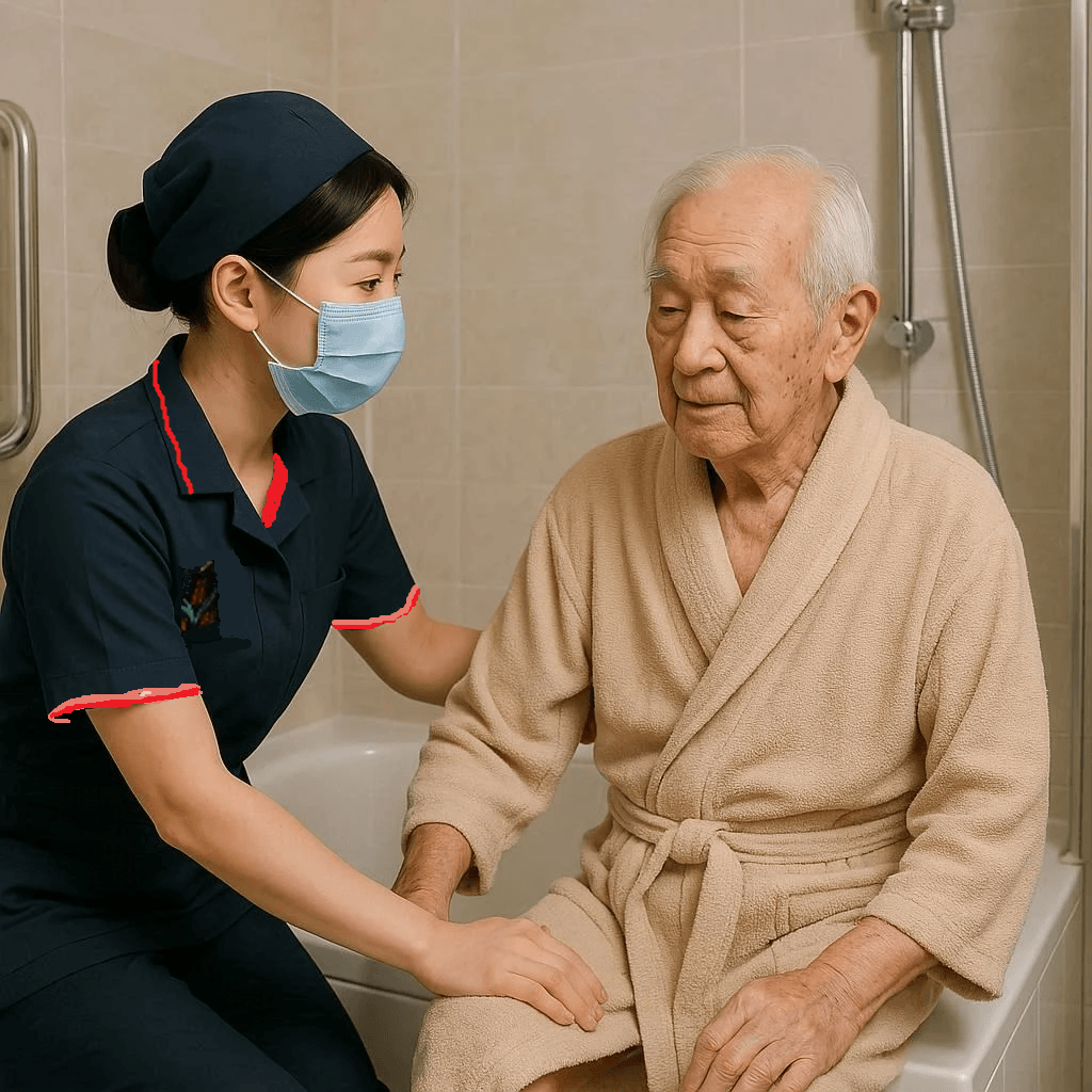 楊梅冠冕長照居服員準備協助長者沐浴 | 楊梅長照、新屋長照服務 楊梅冠冕長照居服員準備協助長者沐浴 | 楊梅長照、新屋長照服務