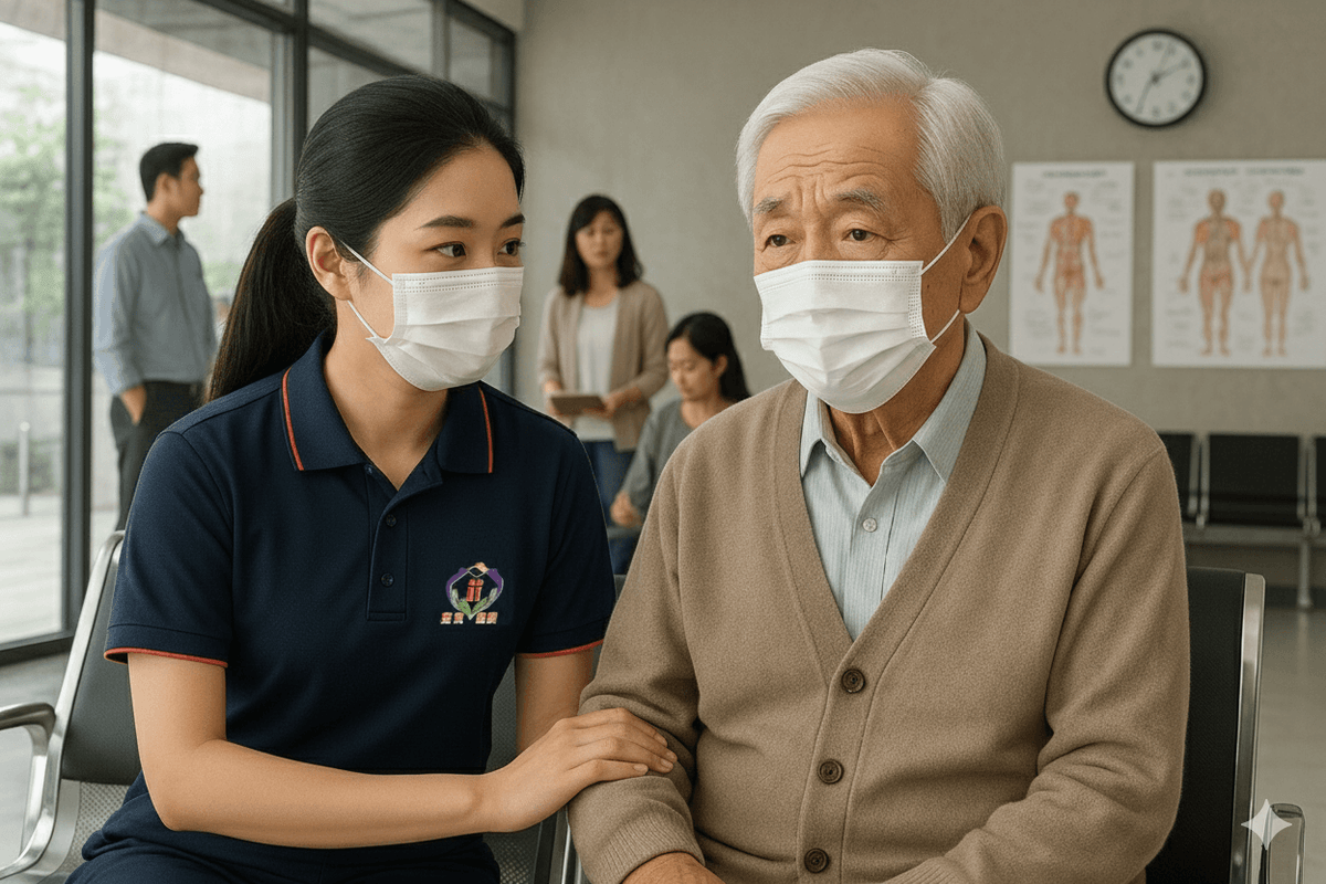 楊梅冠冕居服員陪伴長輩前往醫院或診所,就醫過程中提供協助 楊梅冠冕居服員陪伴長輩前往醫院或診所,就醫過程中提供協助