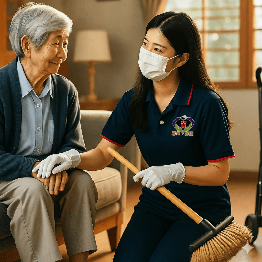 新屋冠冕居家長照居服員協助長者清潔居住環境 新屋冠冕居家長照居服員協助長者清潔居住環境