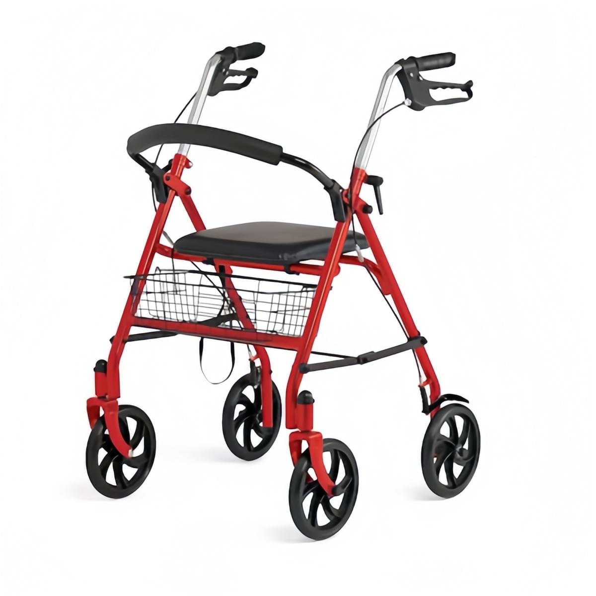 Fold Rollator Walker with Storage Basket-Lightweight Steel for Seniors