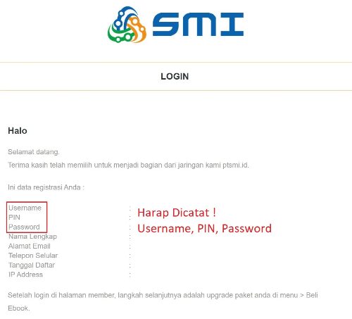 Email Sukses Pembuatan Akun PT SMI Email Sukses Pembuatan Akun PT SMI