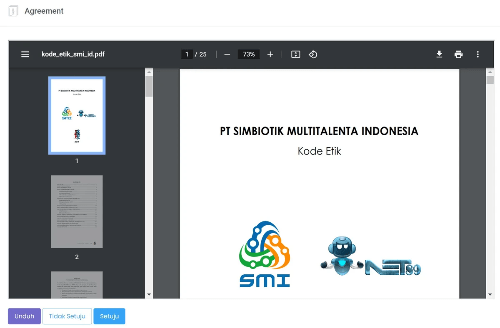 User Agreement PT SMI User Agreement PT SMI