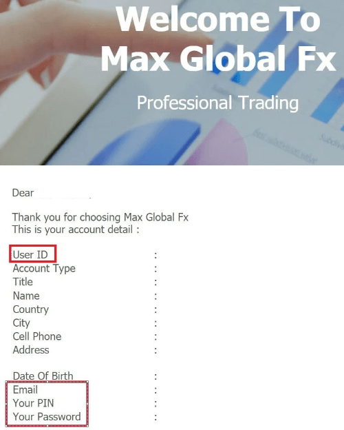 Email Konfirmasi Pembuatan Akun MaxGlobal Email Konfirmasi Pembuatan Akun MaxGlobal