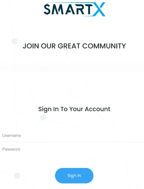Halaman Login SmartXBot (Link: SmartXBot.com) Halaman Login SmartXBot (Link: SmartXBot.com)
