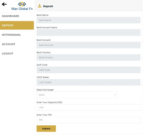 Form Deposit MaxGlobal Form Deposit MaxGlobal