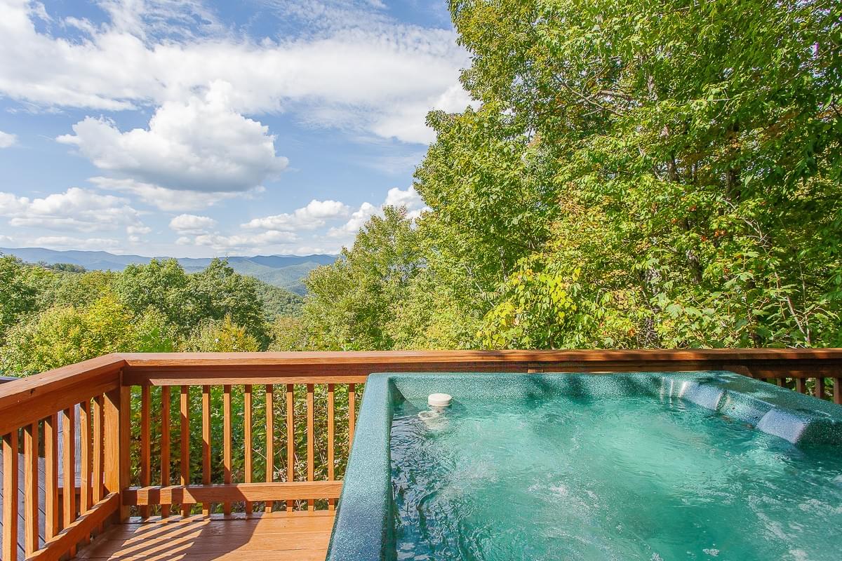 Hot Tub at Bryson City Rental Cabin Hot Tub at Bryson City Rental Cabin