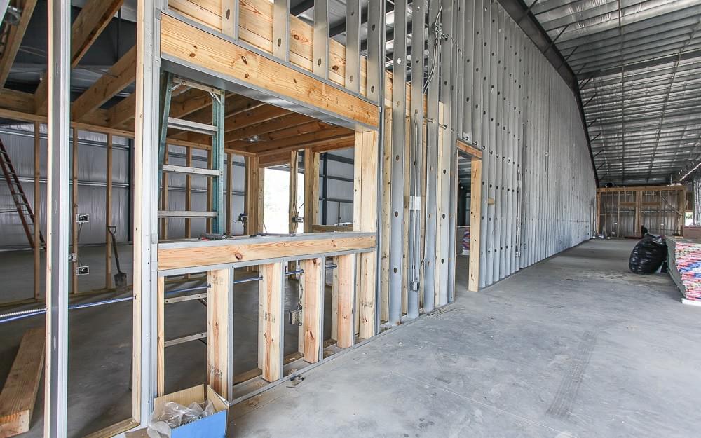 recently finished concrete floor at new commercial warehouse construction in Spartanburg recently finished concrete floor at new commercial warehouse construction in Spartanburg