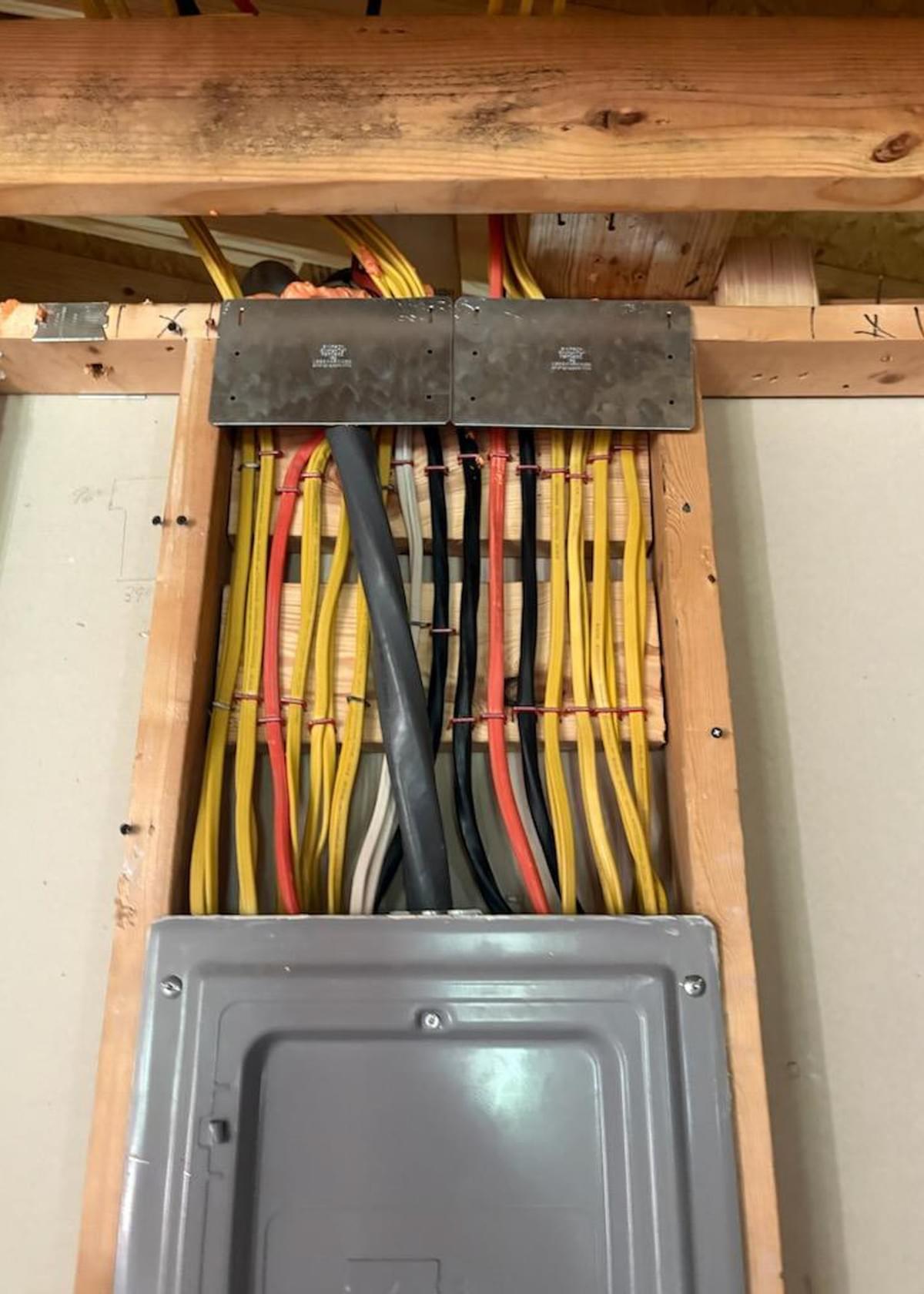 newly wired electrical panel installation newly wired electrical panel installation