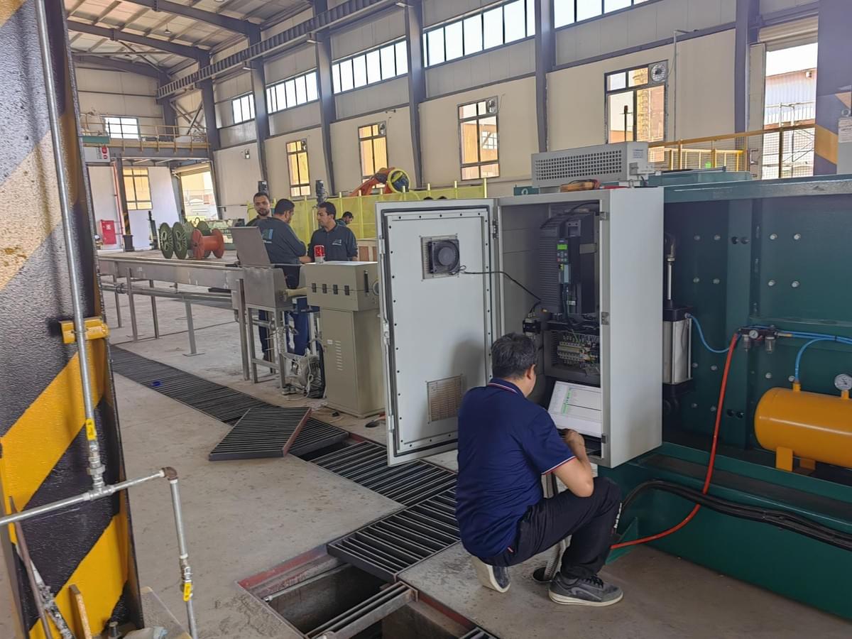 Cable extrusion line SJ-90 install in Egypt Cable extrusion line SJ-90 install in Egypt