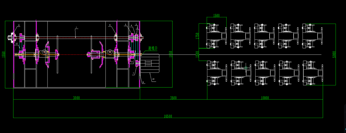 Layout of SJJ800 Wire Bunching Machine Layout of SJJ800 Wire Bunching Machine