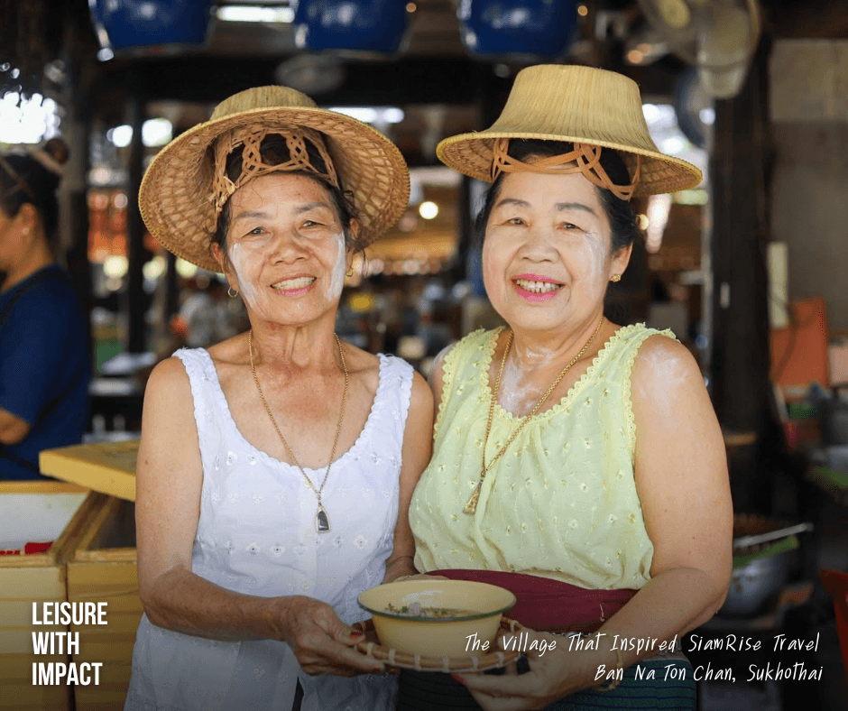 Local villagers welcoming travelers at Ban Na Ton Chan homestay Thailand Local villagers welcoming travelers at Ban Na Ton Chan homestay Thailand