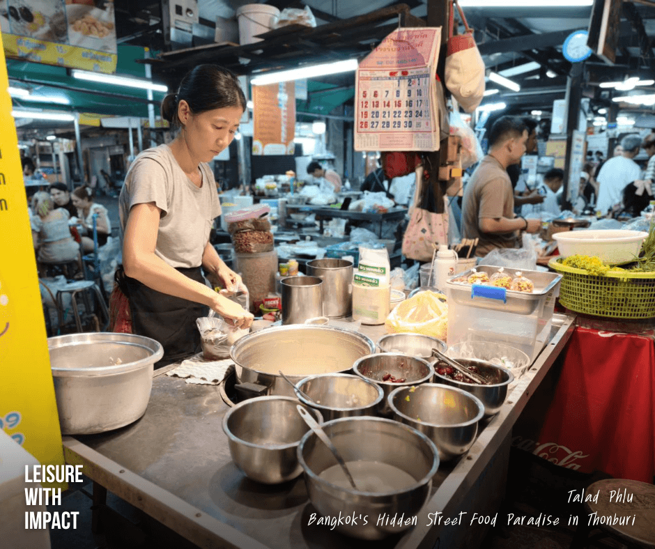 Local street food vendor preparing authentic Thai food in Talad Phlu Bangkok Local street food vendor preparing authentic Thai food in Talad Phlu Bangkok
