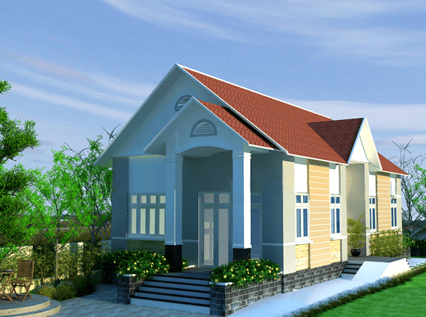 Thiết kế nhà cấp 4 mái thái Thiết kế nhà cấp 4 mái thái