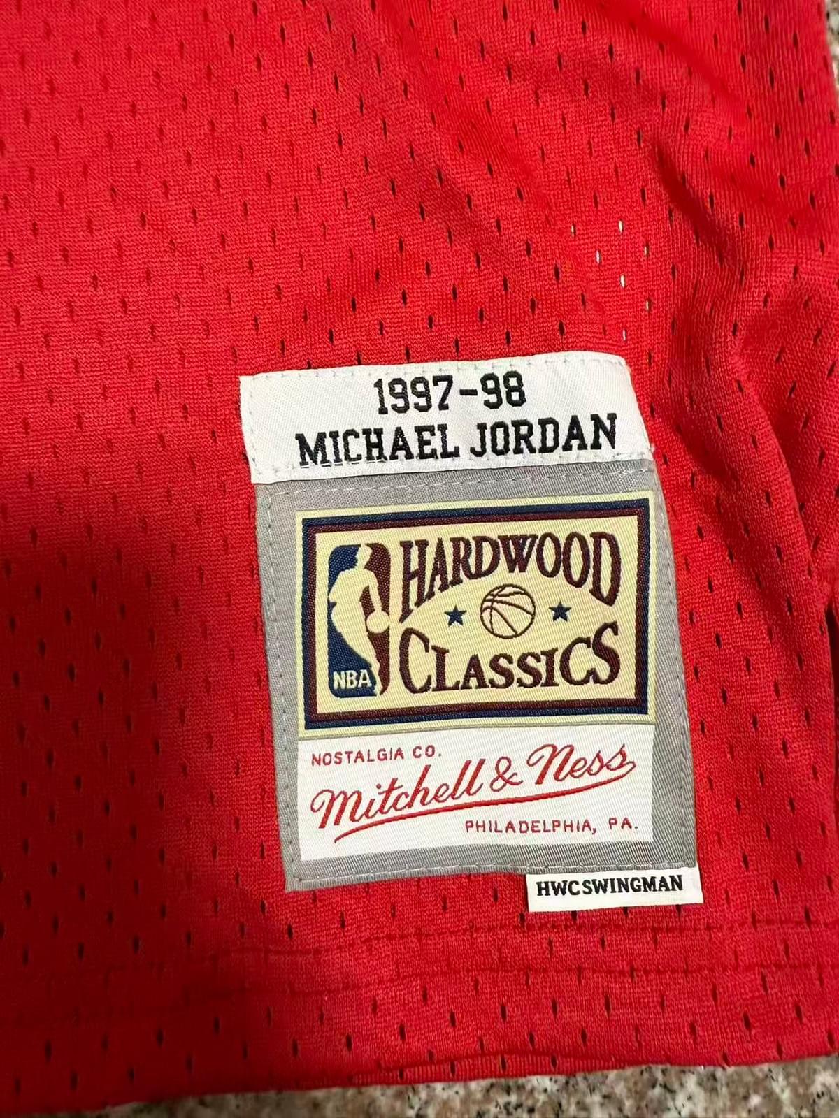 Michael Jordan #23 Chicago Bulls Red Autographed Basketball Jersey - PSA Certified