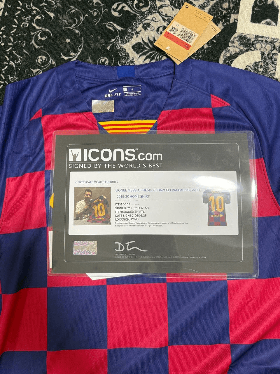 Lionel Messi Signed FC Barcelona 2019/20 Home Jersey #10 – ICONS Certified