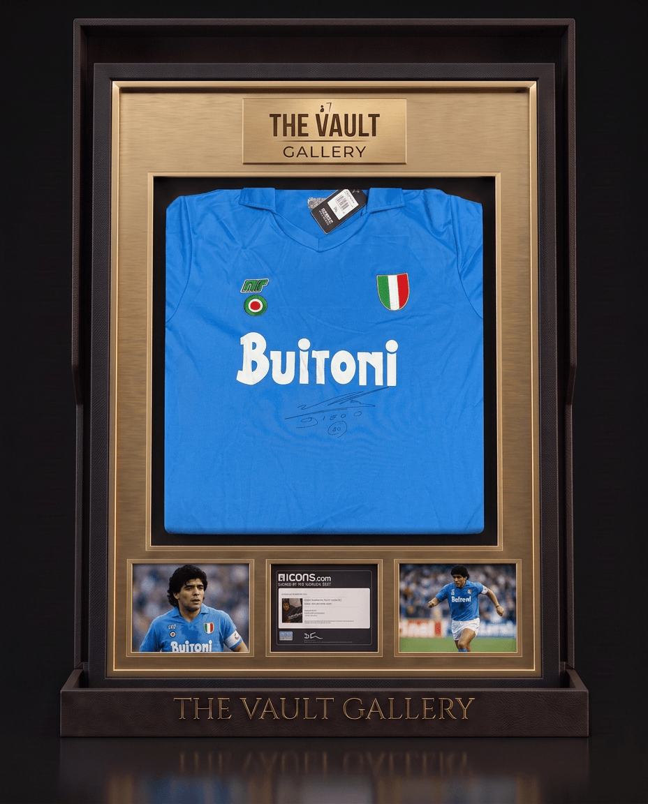 Diego Maradona Signed Napoli 1987/88 Retro Home Jersey #10 – ICONS Certified