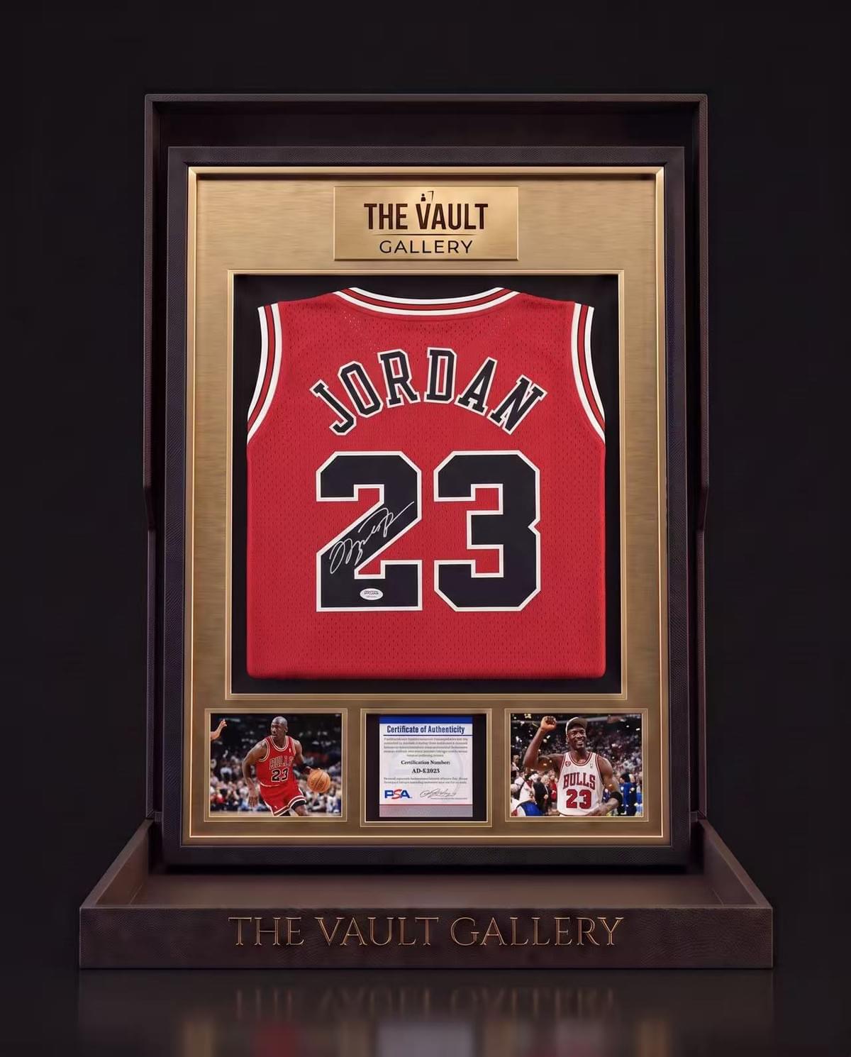 Michael Jordan Signed Chicago Bulls Red Autographed Basketball Jersey #23 - PSA Certified