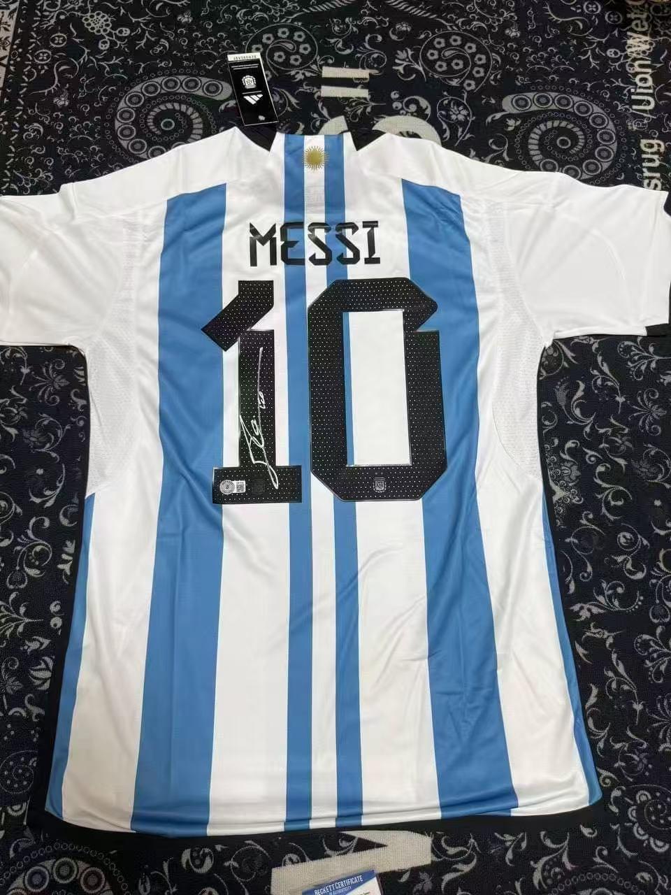 Lionel Messi Signed Argentina 2022/23 3-Star Home Jersey #10 – ICONS Certified