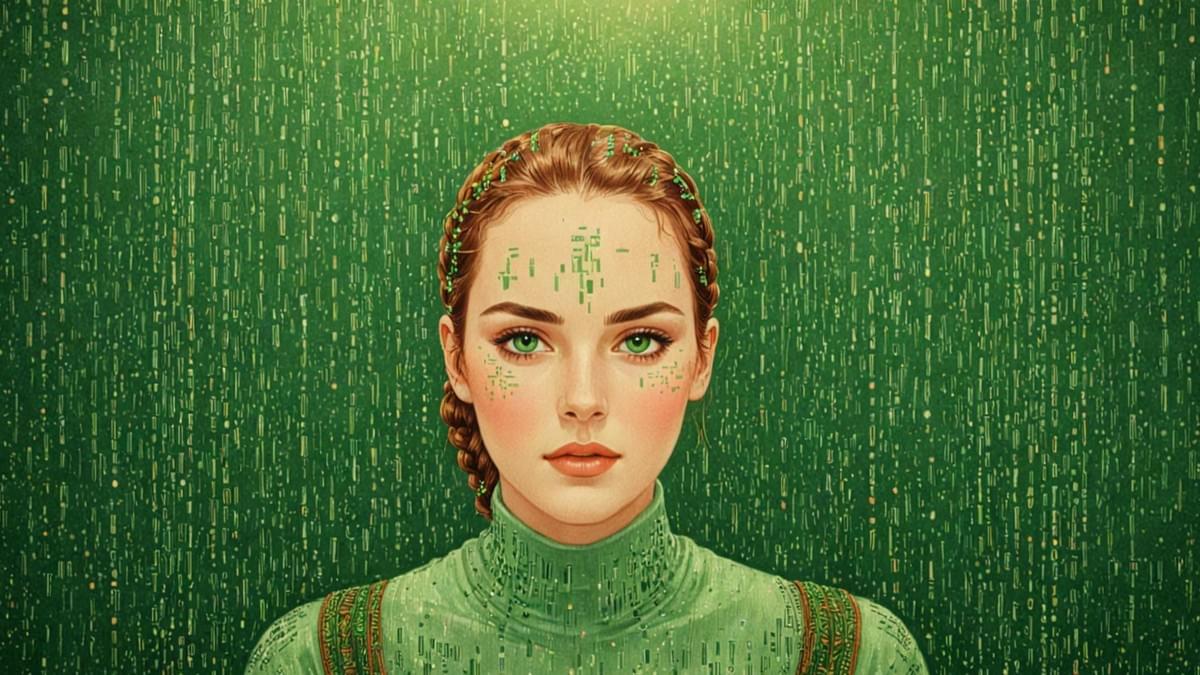 數位代碼與人類情感密碼的抽象視覺 數位代碼與人類情感密碼的抽象視覺