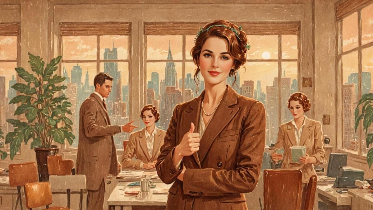 穿著絲綢西裝的女性站在會議玻璃透明白板前,鏡面反射她出銳利倒影 穿著絲綢西裝的女性站在會議玻璃透明白板前,鏡面反射她出銳利倒影