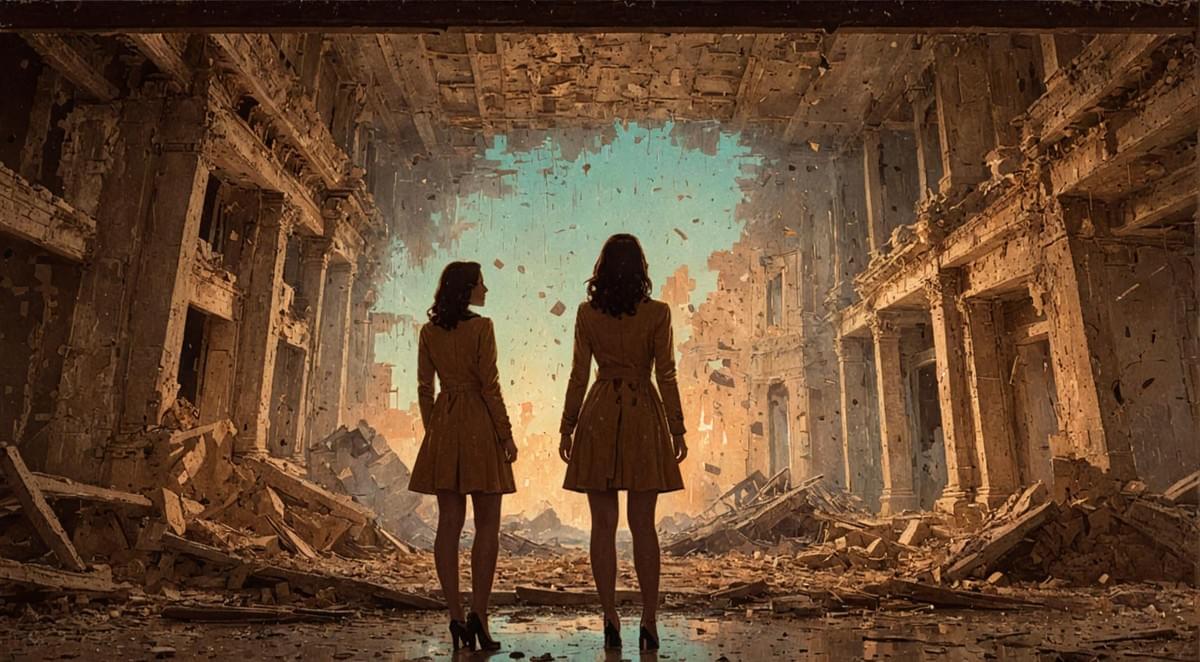 爆炸視覺與崩塌的建築結構 爆炸視覺與崩塌的建築結構