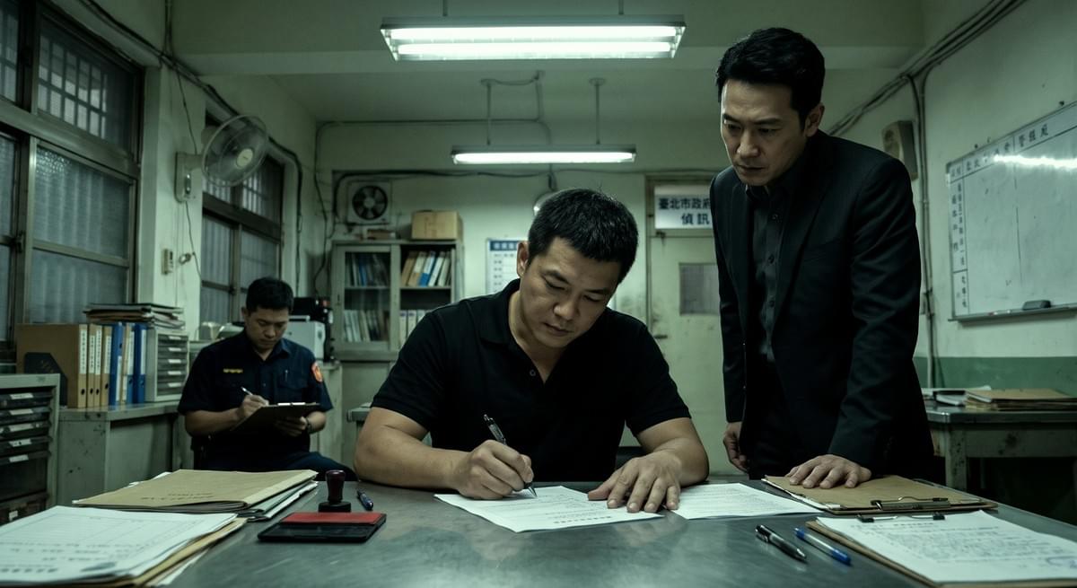 《五號水門》警局偵訊室與認罪聲明 《五號水門》警局偵訊室與認罪聲明