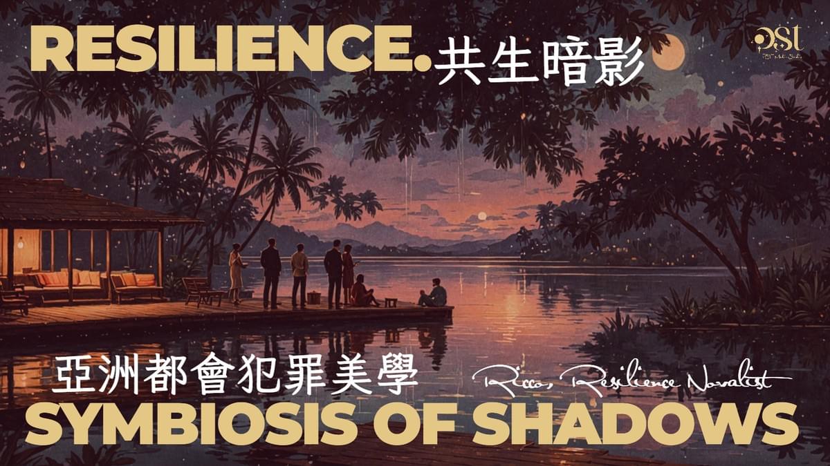 一群人在一座熱帶風情的木質碼頭上聚集聊天並眺望湖景,背景為棕櫚樹、山脈、日落和星星與月亮並存的魔幻天空。碼頭旁有一亮燈木屋,一人在岸邊釣魚,湖面反射著光影。 一群人在一座熱帶風情的木質碼頭上聚集聊天並眺望湖景,背景為棕櫚樹、山脈、日落和星星與月亮並存的魔幻天空。碼頭旁有一亮燈木屋,一人在岸邊釣魚,湖面反射著光影。