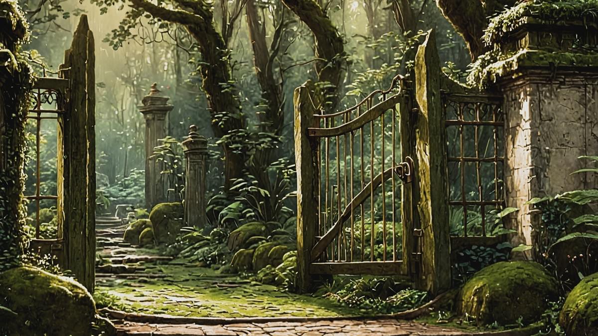 推開長滿青苔的木門,通往門後的阿里山神秘花園。 推開長滿青苔的木門,通往門後的阿里山神秘花園。