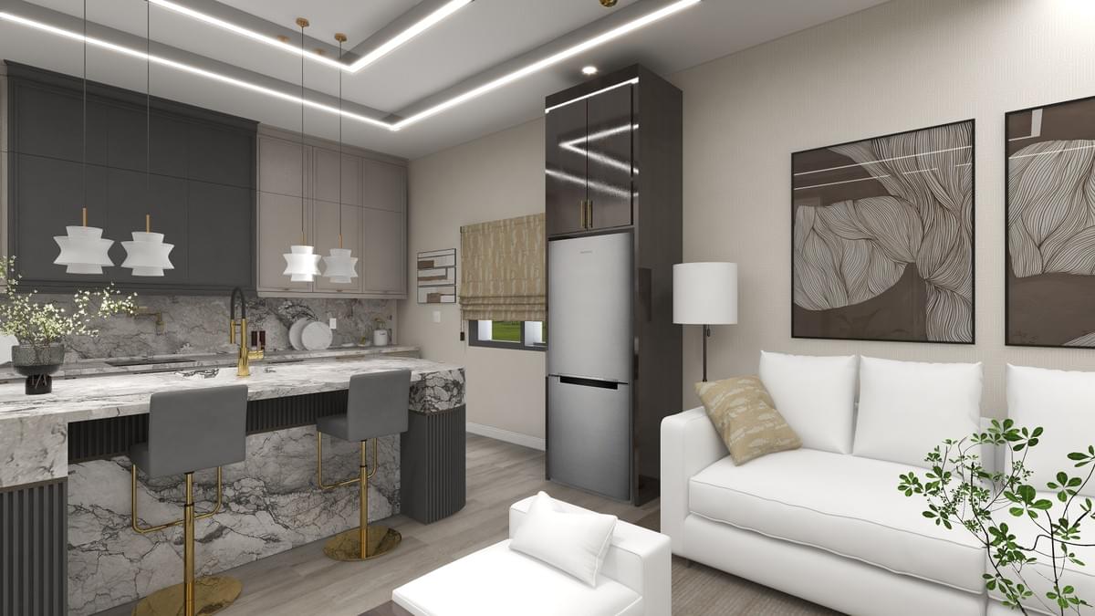 Modern living room featuring neutral color palette and cozy furnishings. Modern living room featuring neutral color palette and cozy furnishings.