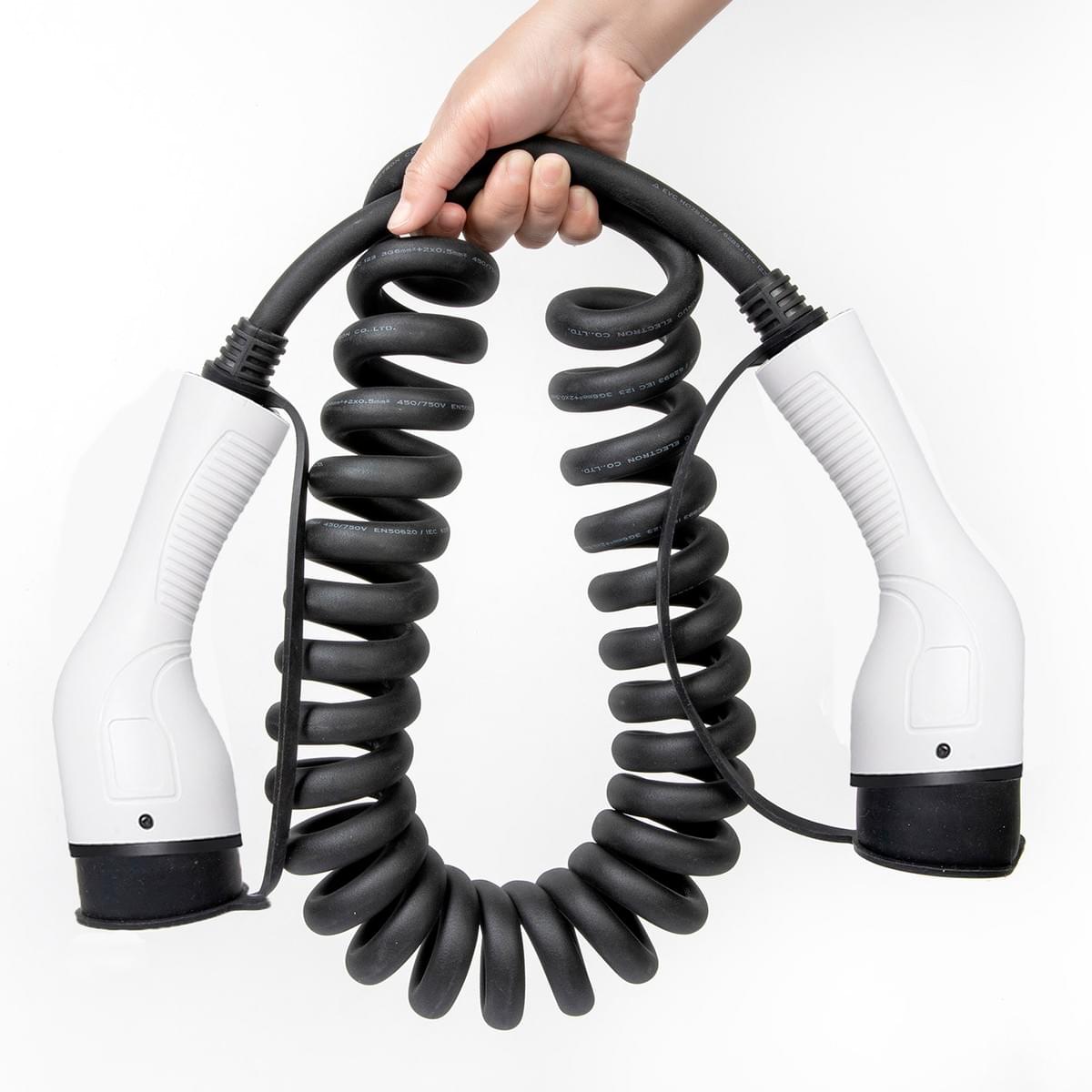 coiled ev charger cable coiled ev charger cable