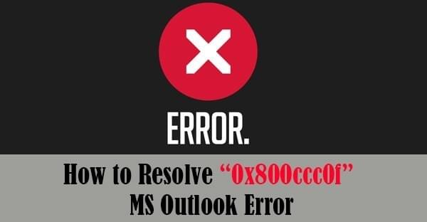 Outlook-fout 0x800ccc0f Outlook-fout 0x800ccc0f