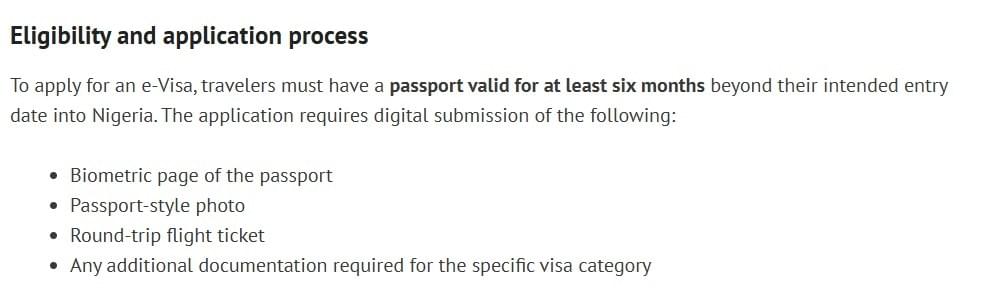 NIGERIA e-VISA APPLICATION SERVICE
