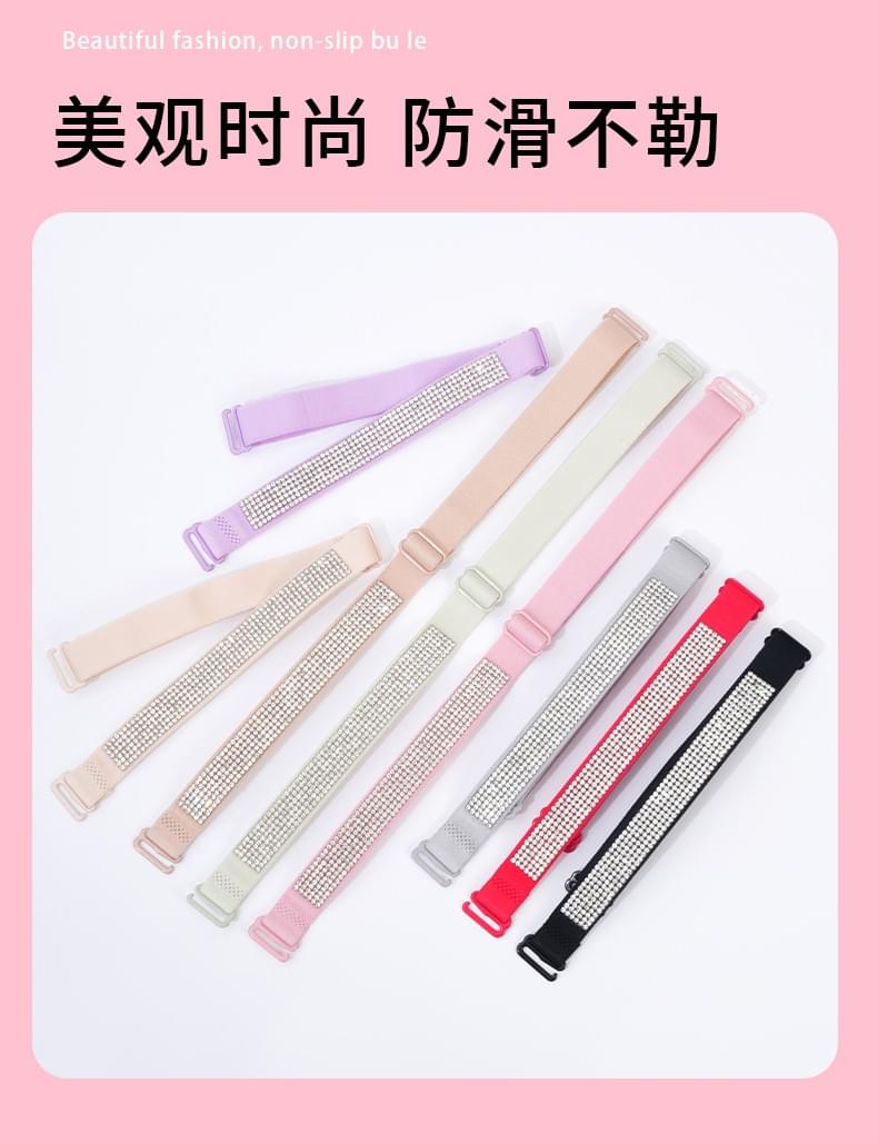 White diamond shoulder strap