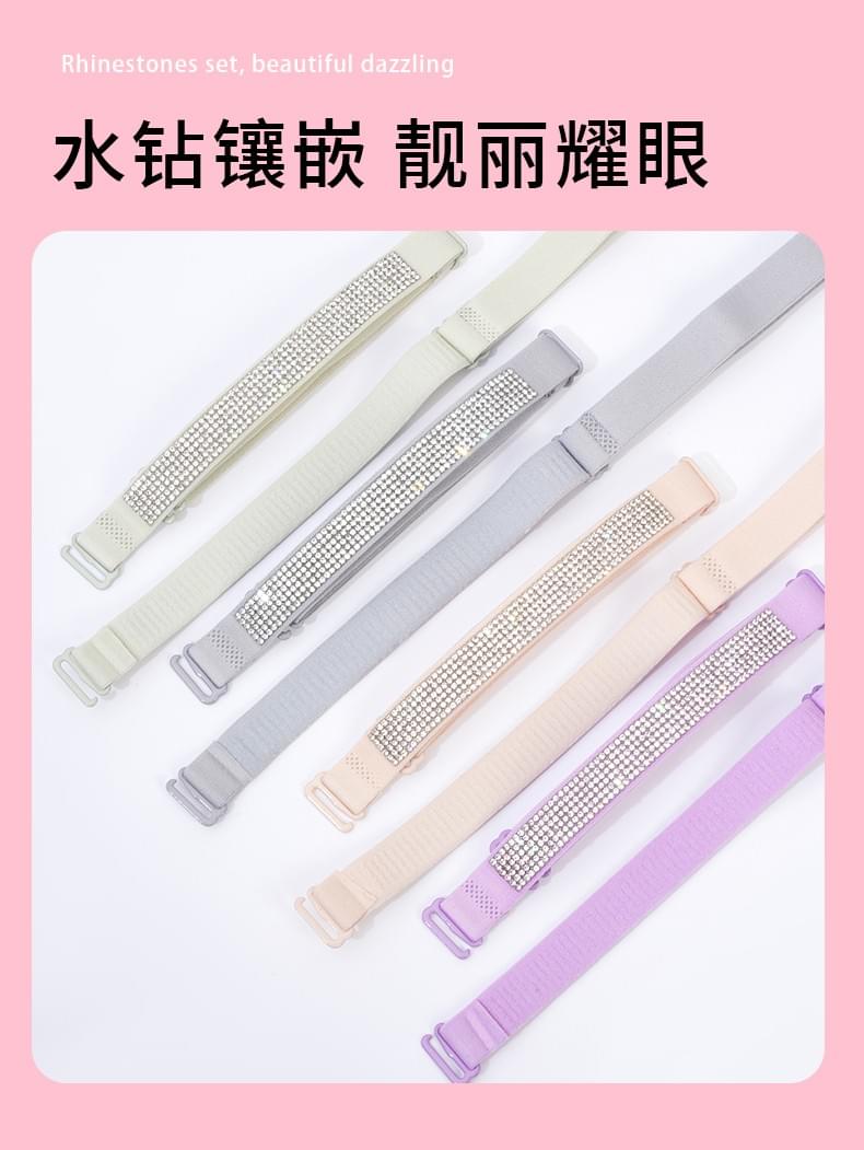 White diamond shoulder strap