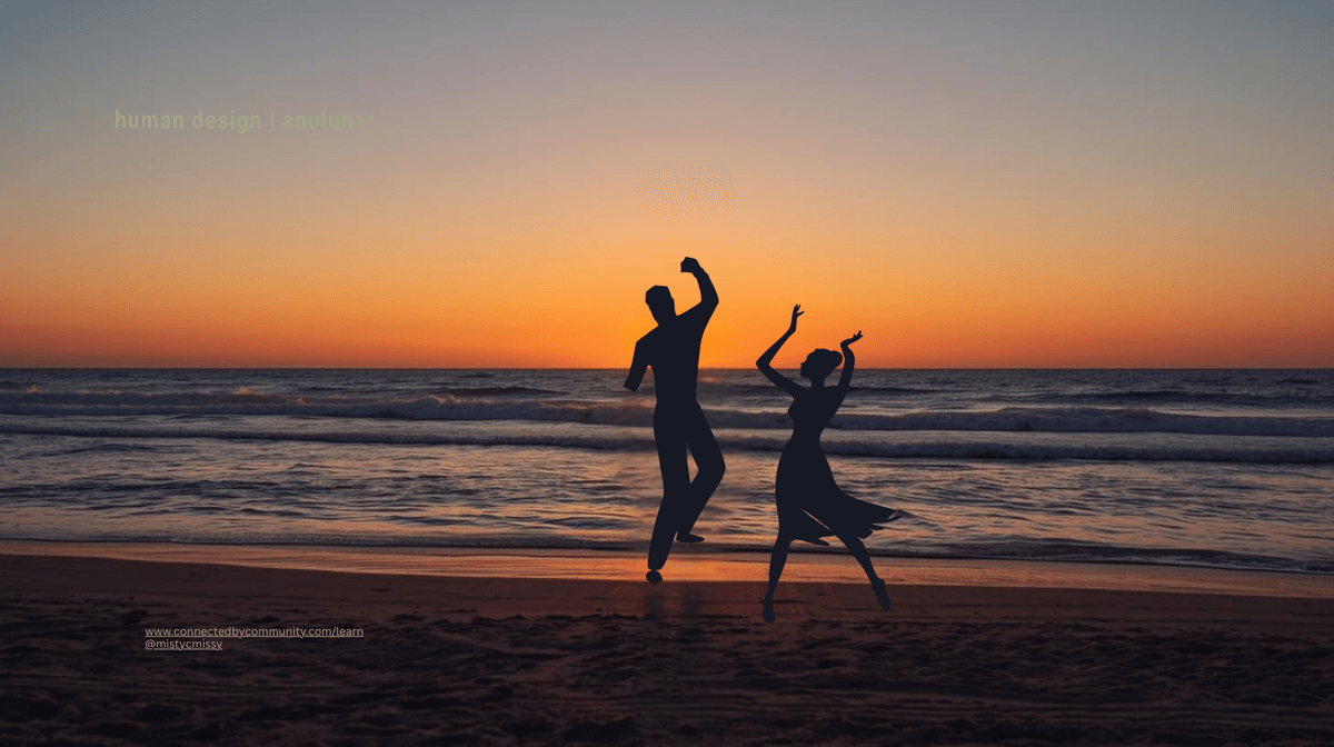 Dancing silhouette couple against fiery orange sunset ocean waves, symbolizing Human Design Right Angle Cross of Contagion (30/29 | 14/8) Experiential Spark – Gates 30 passionate desire, 29 bold commitment, 14 empowered direction, 8 authentic contribution AnuLunar™ Dancing silhouette couple against fiery orange sunset ocean waves, symbolizing Human Design Right Angle Cross of Contagion (30/29 | 14/8) Experiential Spark – Gates 30 passionate desire, 29 bold commitment, 14 empowered direction, 8 authentic contribution AnuLunar™