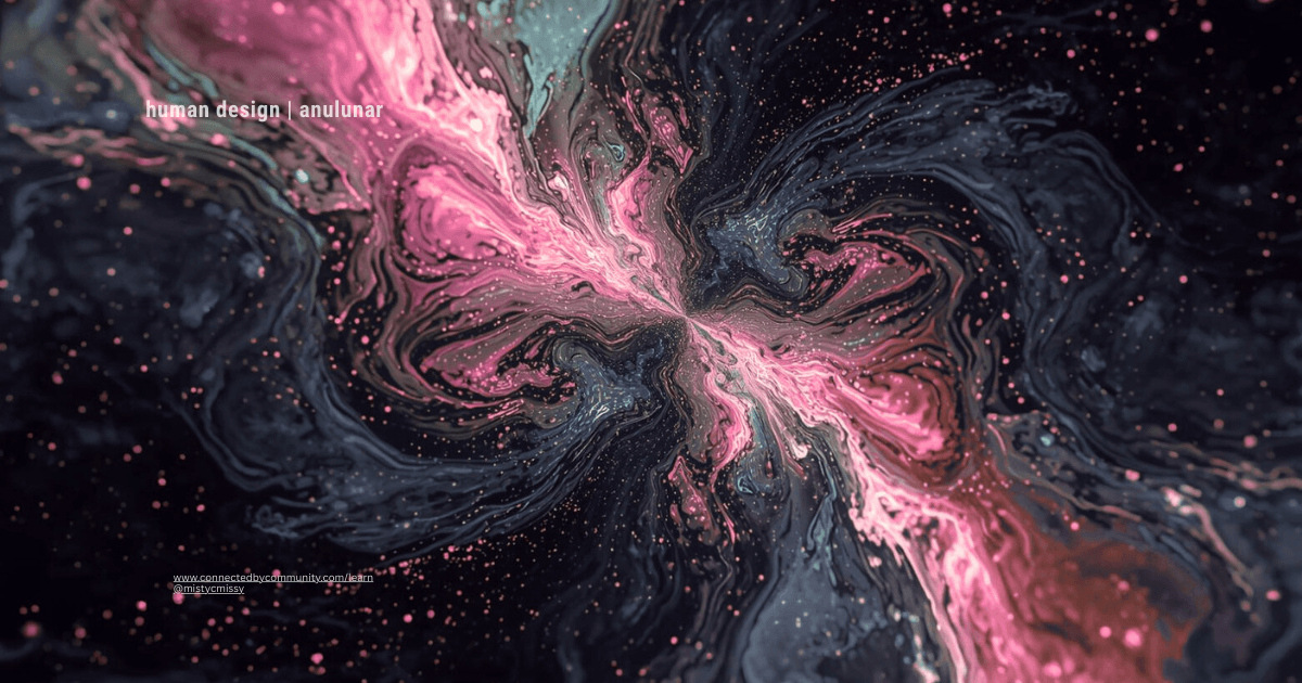 Human Design Juxtaposition Cross of Completion (42/32 | 60/56) pink-purple cosmic butterfly nebula expanding through dark space, symbolizing Cycle Keeper's maturation, instinct, and transformative completion. Human Design Juxtaposition Cross of Completion (42/32 | 60/56) pink-purple cosmic butterfly nebula expanding through dark space, symbolizing Cycle Keeper's maturation, instinct, and transformative completion.