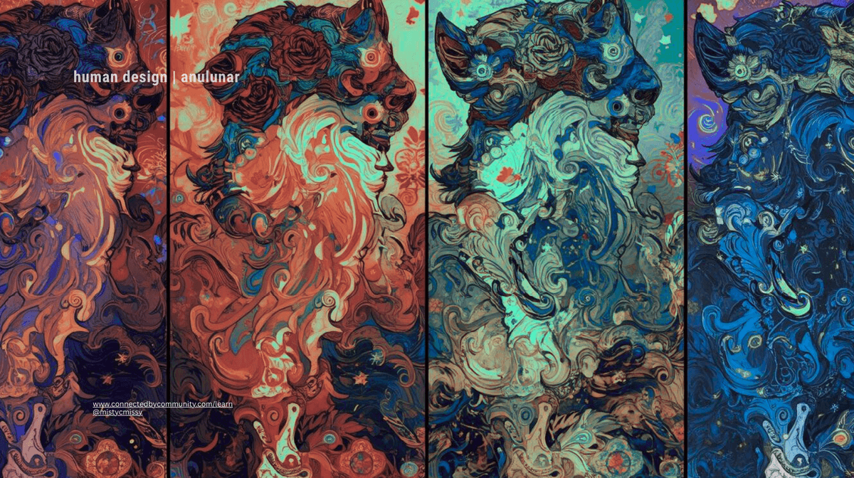 Ethereal mystical portrait quartet in vibrant teal, fiery orange, golden yellow, deep purple watercolor splashes with cosmic elements, symbolizing Human Design Right Angle Cross of the Unexpected (28/27 | 31/41) Risk-Bearer – Gates 28 purposeful struggle, 27 devotion, 31 influence, 41 emotional spark AnuLunar™ Ethereal mystical portrait quartet in vibrant teal, fiery orange, golden yellow, deep purple watercolor splashes with cosmic elements, symbolizing Human Design Right Angle Cross of the Unexpected (28/27 | 31/41) Risk-Bearer – Gates 28 purposeful struggle, 27 devotion, 31 influence, 41 emotional spark AnuLunar™