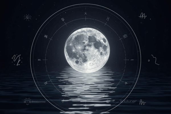 Astrology graphic representing the Moon, illustrating The Inner Oracle archetype, emotional intelligence, intuition, and the astrology of the subconscious. Astrology graphic representing the Moon, illustrating The Inner Oracle archetype, emotional intelligence, intuition, and the astrology of the subconscious.