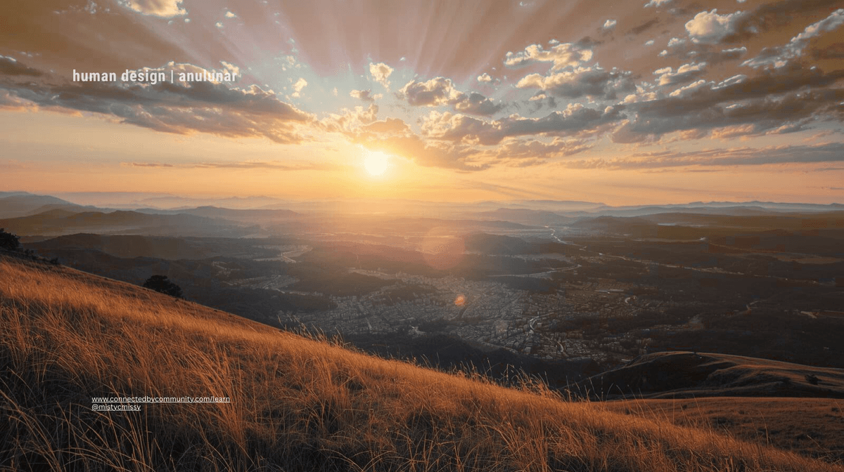 Epic golden sunset over rolling hills and distant cityscape from grassy mountain overlook, symbolizing Human Design Right Angle Cross of the Sphinx (1/2 | 7/13) Creative Compass – Gate 1 creative expression, Gate 2 inner direction, Gate 7 authentic leadership, Gate 13 deep listening, embodied pathfinding and soul alignment. Epic golden sunset over rolling hills and distant cityscape from grassy mountain overlook, symbolizing Human Design Right Angle Cross of the Sphinx (1/2 | 7/13) Creative Compass – Gate 1 creative expression, Gate 2 inner direction, Gate 7 authentic leadership, Gate 13 deep listening, embodied pathfinding and soul alignment.