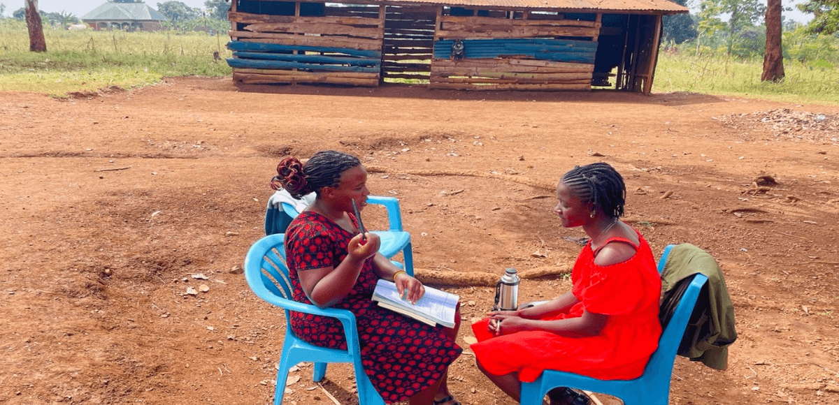 Our Teacher coach, Akampa Secret in a Post-Observation conference with Teacher Esther. Our Teacher coach, Akampa Secret in a Post-Observation conference with Teacher Esther.