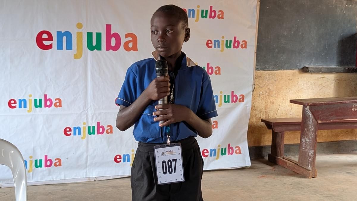 One of the spellers from our program schools during the Mayuge district spelling bee. One of the spellers from our program schools during the Mayuge district spelling bee.