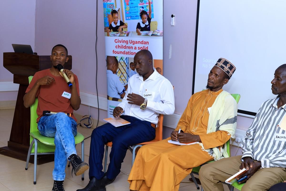 Our Head of Monitoring, Evaluation and Learning, Timothy Wambi (extreme left) moderates a panel discussion with stakeholders. Our Head of Monitoring, Evaluation and Learning, Timothy Wambi (extreme left) moderates a panel discussion with stakeholders.