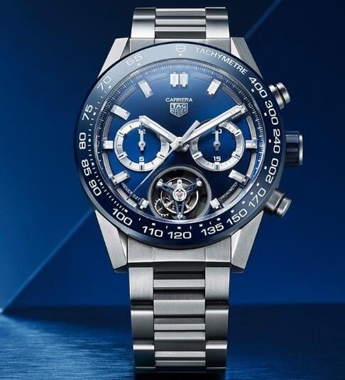 Replika TAG Heuer Carrera Heuer 02T Titanium Tourbillon Chronographen Blaues Zifferblatt 3 Replika TAG Heuer Carrera Heuer 02T Titanium Tourbillon Chronographen Blaues Zifferblatt 3