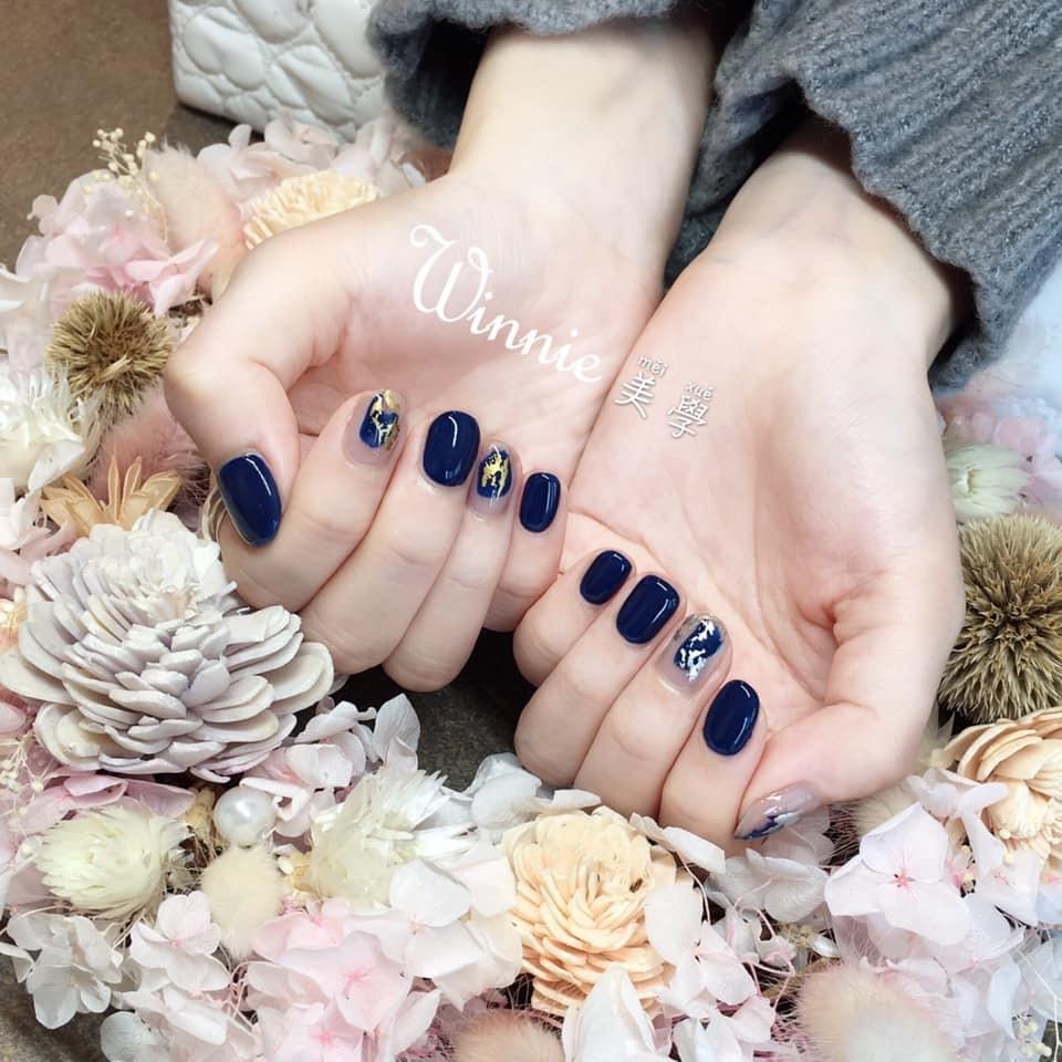 深藍質感美甲 深藍質感美甲