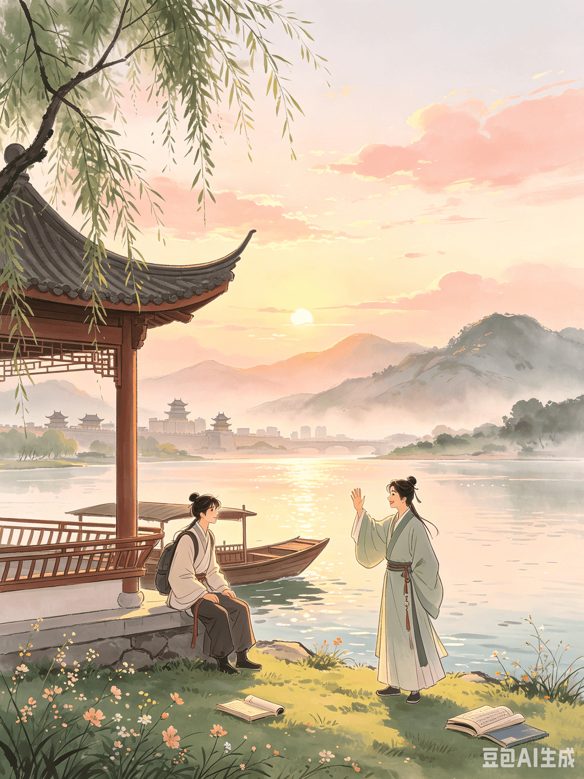 Ten Healing Poems from the Early Tang: Dissolving Overthinking, Cultivating a Relaxed Life Chapter 1: Wang Bo's Sending Off Vice-Prefect Du to His Post in Shuzhou — Taking Farewells Lightly, Cherishing Friendship, Approaching Interpersonal Relationships with an Open Mind I. The Original Poem Beyond the city gates, guarding the Three Qin lands, Through smoky mist, the Five Rivers' distant ports I scan. With thoughts of parting, my friend, we understand, For both are wandering officials, a life's common plan. If within the seas, one finds a bosom friend, Even distant lands feel like a neighbor's door. At this crossroads, let no childish sorrow transcend, No tears like youngsters, grieving evermore. II. Interpretation This poem is a groundbreaking work in early Tang farewell poetry, shattering the literary convention that had persisted since the Wei-Jin and Southern-Northern Dynasties, where parting inevitably brought sadness and tears. It is a profound testament to Wang Bo's youthful, clear-sighted, and open-minded spirit. At that time, Wang Bo, still young, had entered officialdom and experienced its unpredictable currents. He deeply understood the ancient scholar's reality: frequently relocating and having friends scattered far and wide. From the capital's towering gates, overseeing the "Three Qin" regions, to gazing towards the misty river ports of "Five Rivers" in distant Shu, vast mountains and waters separated these places. Parting, he knew, was simply a part of life. The poet directly states that the melancholy of farewell stems from their shared experience as "wandering officials" (宦游人), both adrift in distant lands, their circumstances connecting them in empathy. The core healing wisdom of the poem lies in the immortal couplet: "If within the seas, one finds a bosom friend, even distant lands feel like a neighbor's door." This line transcends the constraints of physical distance and frequency of meetings, redefining human relationships: truly solid friendships don't demand constant companionship or living in the same city. When souls resonate and values align, even if separated by thousands of miles, hearts remain close. The final two lines powerfully address emotional rumination, urging them not to stand at the crossroads like children, tearful and lost in sorrow. Wang Bo, living in an ancient era where human connections were inherently impermanent, saw through to the essence of relationships: meeting is fate, parting is normal. There's no need to force eternal bonds or obsess over gradual estrangement. Compared to the sentimental farewell poems that followed, this work is free of obsession, reluctance, or self-consumption. It offers one of classical poetry's most potent antidotes to interpersonal anxiety. III. Practical Application Today, most emotional overthinking is rooted in attachment to interpersonal relationships. A cherished colleague leaves for a distant job, a long-time friend slowly drifts away, an incompatible relationship is reluctantly maintained, or family members live far apart and cannot meet often. Many are trapped by the notion that "a relationship fading equals a loss." They spend nights in emotional distress, replaying the past, agonizing over whether to maintain a friendship or try to win back a distant person, exhausting themselves in people-pleasing, clinging, and self-doubt, falling into a cycle of social anxiety and farewell-induced overthinking. This poem offers contemporary individuals a straightforward path to relaxation: 1. Let go of the obsession that "relationships must involve constant companionship." Adult social connections are often temporary companionships. Workplace friends are for collaboration; true confidantes are for the soul. There's no need to demand that everyone accompany you through life. 2. Distinguish between superficial acquaintances and deep confidantes. There's no need to people-please every colleague or cling to every ineffective network. Don't fall into self-doubt if you feel isolated or estranged. As long as you have true friends in your heart, you are not alone. 3. Bid farewell to the rumination of parting sadness. Don't dwell on a friend's departure or feel regret and blame over severed ties. If hearts are connected, even across mountains and seas, you are together. When facing gains and losses in relationships, simply let nature take its course. Don't force connections, don't overthink, don't people-please. By letting go of draining social interactions and cherishing true confidantes, you can completely escape interpersonal anxiety and live with relaxed freedom. Dix poèmes de guérison du début de la dynastie Tang : Dissoudre les ruminations, cultiver une vie sereine Chapitre 1 : Wang Bo envoie le vice-préfet Du à son poste à Shuzhou — Adieux sereins, amitié précieuse, relations interpersonnelles empreintes d’ouverture I. Le poème original Au-delà des portes de la ville, gardant les terres des Trois Qin, À travers la brume épaisse, je scrute les ports lointains des Cinq Rivières. Le souvenir de nos adieux nous habite, mon ami, car nous sommes tous deux des fonctionnaires itinérants, un destin commun. Si, au milieu des mers, on trouve un ami intime, Même les contrées lointaines sont comme la porte d’un voisin. À ce carrefour, que nulle tristesse enfantine ne s’abatte, nulle larme de jeunesse, à jamais en deuil. II. Interprétation : Ce poème constitue une œuvre novatrice dans le genre de la poésie d'adieu du début de la dynastie Tang, brisant les conventions littéraires établies depuis les dynasties Wei-Jin et Nord-Sud, où la séparation était inévitablement synonyme de tristesse et de larmes. Il témoigne avec force de l'esprit jeune, clairvoyant et ouvert de Wang Bo. À cette époque, Wang Bo, encore jeune, avait intégré la fonction publique et en avait expérimenté les aléas. Il comprenait profondément la réalité des anciens lettrés : les fréquents déménagements et la dispersion de leurs amis aux quatre coins du monde. Des portes imposantes de la capitale, dominant les « Trois Qin », aux ports fluviaux brumeux des « Cinq Rivières » dans le lointain Shu, d'immenses montagnes et des étendues d'eau séparaient ces lieux. La séparation, il le savait, était simplement une étape de la vie. Le poète affirme clairement que la mélancolie des adieux provient de leur expérience commune de « fonctionnaires errants », tous deux perdus dans des contrées lointaines, leurs circonstances les unissant par l'empathie. La sagesse apaisante du poème réside dans ce distique immortel : « Si, au milieu des mers, on trouve un ami intime, même les contrées lointaines sont comme la porte d'un voisin. » Ce vers transcende les contraintes de la distance et de la fréquence des rencontres, redéfinissant les relations humaines : les amitiés véritablement solides n'exigent ni une compagnie constante ni la vie dans la même ville. Lorsque les âmes vibrent à l'unisson et que les valeurs convergent, même séparés par des milliers de kilomètres, les cœurs restent proches. Les deux derniers vers abordent avec force la rumination émotionnelle, les exhortant à ne pas rester plantés là, au carrefour, comme des enfants, en larmes et perdus dans le chagrin. Wang Bo, vivant à une époque où les liens humains étaient par nature éphémères, a perçu l'essence même des relations : la rencontre est le destin, la séparation est naturelle. Il n'est pas nécessaire de forcer des liens éternels ni de s'obséder sur un éloignement progressif. Comparée aux poèmes d'adieu sentimentaux qui ont suivi, cette œuvre est exempte d'obsession, de réticence et d'égocentrisme. Elle offre l'un des antidotes les plus puissants de la poésie classique à l'anxiété relationnelle. III. Application pratique. Aujourd'hui, la plupart des ruminations émotionnelles sont ancrées dans l'attachement aux relations interpersonnelles. Un collègue apprécié part pour un emploi éloigné, un ami de longue date s'éloigne peu à peu, une relation incompatible est maintenue à contrecœur, ou des membres de la famille vivent loin les uns des autres et ne peuvent se voir souvent. Nombreux sont ceux qui sont prisonniers de l'idée qu'« une relation qui s'étiole équivaut à une perte ». Ils passent des nuits en proie à une détresse émotionnelle, à ressasser le passé, à se demander s'ils doivent maintenir une amitié ou tenter de reconquérir une personne éloignée, s'épuisant à vouloir plaire aux autres, à s'accrocher et à douter d'eux-mêmes, tombant ainsi dans un cycle d'anxiété sociale et de ruminations liées aux adieux. Ce poème offre aux contemporains un chemin simple vers la détente : 1. Abandonnez l’obsession selon laquelle « les relations doivent impliquer une compagnie constante ». Les liens sociaux à l’âge adulte sont souvent des amitiés passagères. Les collègues sont là pour collaborer ; les véritables confidents sont là pour l’âme. Inutile d’exiger que chacun vous accompagne tout au long de votre vie. 2. Faites la distinction entre les connaissances superficielles et les confidents profonds. Inutile de chercher à plaire à tous vos collègues ou de vous accrocher à tous les réseaux inefficaces. Ne doutez pas de vous-même si vous vous sentez isolé ou mis à l’écart. Tant que vous avez de vrais amis dans votre cœur, vous n’êtes pas seul. 3. Dites adieu aux ruminations sur la tristesse de la séparation. Ne vous attardez pas sur le départ d’un ami et ne nourrissez ni regrets ni reproches pour les liens rompus. Si les cœurs sont liés, même par-delà les montagnes et les mers, vous êtes ensemble. Face aux hauts et aux bas des relations, laissez simplement la nature suivre son cours. Ne forcez pas les liens, ne réfléchissez pas trop, ne cherchez pas à plaire à tout prix. En vous libérant des interactions sociales épuisantes et en chérissant vos véritables confidents, vous pouvez échapper complètement à l'anxiété interpersonnelle et vivre en toute liberté. Ten Healing Poems from the Early Tang: Dissolving Overthinking, Cultivating a Relaxed Life Chapter 1: Wang Bo's Sending Off Vice-Prefect Du to His Post in Shuzhou — Taking Farewells Lightly, Cherishing Friendship, Approaching Interpersonal Relationships with an Open Mind I. The Original Poem Beyond the city gates, guarding the Three Qin lands, Through smoky mist, the Five Rivers' distant ports I scan. With thoughts of parting, my friend, we understand, For both are wandering officials, a life's common plan. If within the seas, one finds a bosom friend, Even distant lands feel like a neighbor's door. At this crossroads, let no childish sorrow transcend, No tears like youngsters, grieving evermore. II. Interpretation This poem is a groundbreaking work in early Tang farewell poetry, shattering the literary convention that had persisted since the Wei-Jin and Southern-Northern Dynasties, where parting inevitably brought sadness and tears. It is a profound testament to Wang Bo's youthful, clear-sighted, and open-minded spirit. At that time, Wang Bo, still young, had entered officialdom and experienced its unpredictable currents. He deeply understood the ancient scholar's reality: frequently relocating and having friends scattered far and wide. From the capital's towering gates, overseeing the "Three Qin" regions, to gazing towards the misty river ports of "Five Rivers" in distant Shu, vast mountains and waters separated these places. Parting, he knew, was simply a part of life. The poet directly states that the melancholy of farewell stems from their shared experience as "wandering officials" (宦游人), both adrift in distant lands, their circumstances connecting them in empathy. The core healing wisdom of the poem lies in the immortal couplet: "If within the seas, one finds a bosom friend, even distant lands feel like a neighbor's door." This line transcends the constraints of physical distance and frequency of meetings, redefining human relationships: truly solid friendships don't demand constant companionship or living in the same city. When souls resonate and values align, even if separated by thousands of miles, hearts remain close. The final two lines powerfully address emotional rumination, urging them not to stand at the crossroads like children, tearful and lost in sorrow. Wang Bo, living in an ancient era where human connections were inherently impermanent, saw through to the essence of relationships: meeting is fate, parting is normal. There's no need to force eternal bonds or obsess over gradual estrangement. Compared to the sentimental farewell poems that followed, this work is free of obsession, reluctance, or self-consumption. It offers one of classical poetry's most potent antidotes to interpersonal anxiety. III. Practical Application Today, most emotional overthinking is rooted in attachment to interpersonal relationships. A cherished colleague leaves for a distant job, a long-time friend slowly drifts away, an incompatible relationship is reluctantly maintained, or family members live far apart and cannot meet often. Many are trapped by the notion that "a relationship fading equals a loss." They spend nights in emotional distress, replaying the past, agonizing over whether to maintain a friendship or try to win back a distant person, exhausting themselves in people-pleasing, clinging, and self-doubt, falling into a cycle of social anxiety and farewell-induced overthinking. This poem offers contemporary individuals a straightforward path to relaxation: 1. Let go of the obsession that "relationships must involve constant companionship." Adult social connections are often temporary companionships. Workplace friends are for collaboration; true confidantes are for the soul. There's no need to demand that everyone accompany you through life. 2. Distinguish between superficial acquaintances and deep confidantes. There's no need to people-please every colleague or cling to every ineffective network. Don't fall into self-doubt if you feel isolated or estranged. As long as you have true friends in your heart, you are not alone. 3. Bid farewell to the rumination of parting sadness. Don't dwell on a friend's departure or feel regret and blame over severed ties. If hearts are connected, even across mountains and seas, you are together. When facing gains and losses in relationships, simply let nature take its course. Don't force connections, don't overthink, don't people-please. By letting go of draining social interactions and cherishing true confidantes, you can completely escape interpersonal anxiety and live with relaxed freedom. Dix poèmes de guérison du début de la dynastie Tang : Dissoudre les ruminations, cultiver une vie sereine Chapitre 1 : Wang Bo envoie le vice-préfet Du à son poste à Shuzhou — Adieux sereins, amitié précieuse, relations interpersonnelles empreintes d’ouverture I. Le poème original Au-delà des portes de la ville, gardant les terres des Trois Qin, À travers la brume épaisse, je scrute les ports lointains des Cinq Rivières. Le souvenir de nos adieux nous habite, mon ami, car nous sommes tous deux des fonctionnaires itinérants, un destin commun. Si, au milieu des mers, on trouve un ami intime, Même les contrées lointaines sont comme la porte d’un voisin. À ce carrefour, que nulle tristesse enfantine ne s’abatte, nulle larme de jeunesse, à jamais en deuil. II. Interprétation : Ce poème constitue une œuvre novatrice dans le genre de la poésie d'adieu du début de la dynastie Tang, brisant les conventions littéraires établies depuis les dynasties Wei-Jin et Nord-Sud, où la séparation était inévitablement synonyme de tristesse et de larmes. Il témoigne avec force de l'esprit jeune, clairvoyant et ouvert de Wang Bo. À cette époque, Wang Bo, encore jeune, avait intégré la fonction publique et en avait expérimenté les aléas. Il comprenait profondément la réalité des anciens lettrés : les fréquents déménagements et la dispersion de leurs amis aux quatre coins du monde. Des portes imposantes de la capitale, dominant les « Trois Qin », aux ports fluviaux brumeux des « Cinq Rivières » dans le lointain Shu, d'immenses montagnes et des étendues d'eau séparaient ces lieux. La séparation, il le savait, était simplement une étape de la vie. Le poète affirme clairement que la mélancolie des adieux provient de leur expérience commune de « fonctionnaires errants », tous deux perdus dans des contrées lointaines, leurs circonstances les unissant par l'empathie. La sagesse apaisante du poème réside dans ce distique immortel : « Si, au milieu des mers, on trouve un ami intime, même les contrées lointaines sont comme la porte d'un voisin. » Ce vers transcende les contraintes de la distance et de la fréquence des rencontres, redéfinissant les relations humaines : les amitiés véritablement solides n'exigent ni une compagnie constante ni la vie dans la même ville. Lorsque les âmes vibrent à l'unisson et que les valeurs convergent, même séparés par des milliers de kilomètres, les cœurs restent proches. Les deux derniers vers abordent avec force la rumination émotionnelle, les exhortant à ne pas rester plantés là, au carrefour, comme des enfants, en larmes et perdus dans le chagrin. Wang Bo, vivant à une époque où les liens humains étaient par nature éphémères, a perçu l'essence même des relations : la rencontre est le destin, la séparation est naturelle. Il n'est pas nécessaire de forcer des liens éternels ni de s'obséder sur un éloignement progressif. Comparée aux poèmes d'adieu sentimentaux qui ont suivi, cette œuvre est exempte d'obsession, de réticence et d'égocentrisme. Elle offre l'un des antidotes les plus puissants de la poésie classique à l'anxiété relationnelle. III. Application pratique. Aujourd'hui, la plupart des ruminations émotionnelles sont ancrées dans l'attachement aux relations interpersonnelles. Un collègue apprécié part pour un emploi éloigné, un ami de longue date s'éloigne peu à peu, une relation incompatible est maintenue à contrecœur, ou des membres de la famille vivent loin les uns des autres et ne peuvent se voir souvent. Nombreux sont ceux qui sont prisonniers de l'idée qu'« une relation qui s'étiole équivaut à une perte ». Ils passent des nuits en proie à une détresse émotionnelle, à ressasser le passé, à se demander s'ils doivent maintenir une amitié ou tenter de reconquérir une personne éloignée, s'épuisant à vouloir plaire aux autres, à s'accrocher et à douter d'eux-mêmes, tombant ainsi dans un cycle d'anxiété sociale et de ruminations liées aux adieux. Ce poème offre aux contemporains un chemin simple vers la détente : 1. Abandonnez l’obsession selon laquelle « les relations doivent impliquer une compagnie constante ». Les liens sociaux à l’âge adulte sont souvent des amitiés passagères. Les collègues sont là pour collaborer ; les véritables confidents sont là pour l’âme. Inutile d’exiger que chacun vous accompagne tout au long de votre vie. 2. Faites la distinction entre les connaissances superficielles et les confidents profonds. Inutile de chercher à plaire à tous vos collègues ou de vous accrocher à tous les réseaux inefficaces. Ne doutez pas de vous-même si vous vous sentez isolé ou mis à l’écart. Tant que vous avez de vrais amis dans votre cœur, vous n’êtes pas seul. 3. Dites adieu aux ruminations sur la tristesse de la séparation. Ne vous attardez pas sur le départ d’un ami et ne nourrissez ni regrets ni reproches pour les liens rompus. Si les cœurs sont liés, même par-delà les montagnes et les mers, vous êtes ensemble. Face aux hauts et aux bas des relations, laissez simplement la nature suivre son cours. Ne forcez pas les liens, ne réfléchissez pas trop, ne cherchez pas à plaire à tout prix. En vous libérant des interactions sociales épuisantes et en chérissant vos véritables confidents, vous pouvez échapper complètement à l'anxiété interpersonnelle et vivre en toute liberté.