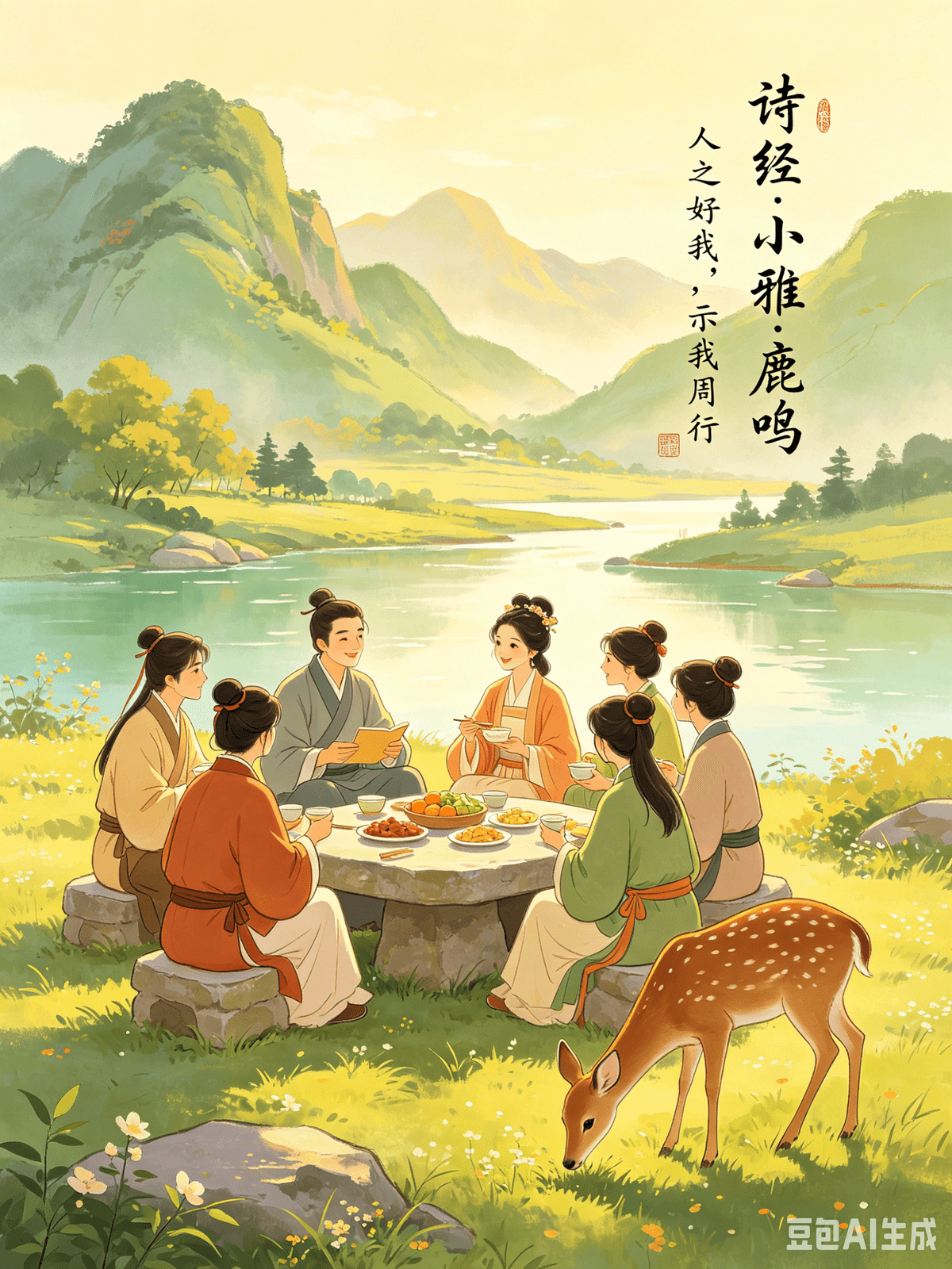 A Healing Guide to Classical Chinese Poetry: Curing Overthinking and Embracing a Relaxed Life Chapter 3: Lu Ming (The Bleating of the Deer) from the Classic of Poetry (Shi Jing) — Cherishing Friendships, Learning to Share, and Nourishing the Mind with Kindness I. The Original Poem “You-you” bleat the deer, Eating the wild duckweed. I have esteemed guests; Play the zithers, blow the reed pipes. Blow the pipes, sound the trills, Present the offering baskets. The people who love me, Show me the great path. “You-you” bleat the deer, Eating the wild mugwort. I have esteemed guests, Whose virtuous reputation shines bright. They treat people with sincerity and grace, A model for all gentlemen to follow. I have fine wine, For my guests to feast and enjoy. “You-you” bleat the deer, Eating the wild celery. I have esteemed guests, Play the zithers, play the lutes. Play the zithers, play the lutes, Harmonious, joyful, and deep. I have fine wine, To delight the hearts of my guests. II. Interpretation Lu Ming is an ancient banquet poem, but more importantly, it is a healing text designed to cure loneliness, alleviate social exhaustion, and enrich the soul. By nature, wild deer are gentle creatures; when they find fresh, tender grass, they do not eat it alone. Instead, they bleat—you-you—calling their companions to share the feast. This communal, kind-hearted coexistence represents the purest form of natural harmony. Using the deer as a metaphor, the poet constructs a vision of sincere, egalitarian human connection: preparing instruments, brewing fine wine, and holding a genuine heart to entertain close friends. They treat each other with honesty, guide one another, and connect through mutual virtue—without hierarchy or calculation, immersed in pure joy. This poem directly addresses two major emotional pain points for modern people: the empty mental exhaustion caused by self-isolation, and the physical and mental burnout caused by utilitarian networking. The core of ancient Pre-Qin social etiquette was mutual kindness, equal sharing, and mutual nourishment—not one-sided people-pleasing or transactional bonding. The poem offers two highly therapeutic insights: First, understanding how to share breaks the anxiety of self-imposed isolation. Humans are inherently social. Long-term isolation and carrying burdens alone can lead to obsessive overthinking and emotional spirals. Sincerely sharing and connecting with others disperses negative emotions and dilutes inner sorrow. Second, evaluating true friendships helps us let go of the exhaustion of people-pleasing. The hospitality in the poem is neither arrogant nor subservient; it is genuinely equal. I treat people with sincerity, and they return my kindness, guiding me and helping me grow. Only a mutual, two-way effort is worth cultivating; there is no need to desperately cling to one-sided relationships. While many ancient poems focus on healing through solitude, Lu Ming offers a different path to a relaxed life: you don't have to carry your emotional burdens alone, and kindness can flow both ways. A good relationship should never drain your energy; it should nourish your emotions and cure your anxiety. Being stingy with sharing, closing yourself off, or excessively people-pleasing will all breed mental exhaustion. True social clarity means being relaxed, comfortable, and experiencing mutual warmth. III. Practical Application Today, over 60% of emotional exhaustion stems from interpersonal issues. First, there is the drain of a people-pleasing personality—forcing yourself to cater to coworkers or bending over backwards for others, swallowing your own grievances to maintain relationships, only to feel resentful later. Second, there is social-anxiety-driven isolation—fearing the complexities of human interaction, so you cut off all socializing, processing everything alone until negative emotions pile up and overthinking takes over. Third, there is an obsession with "useless networking"—wasting energy maintaining transactional relationships, leaving you utterly exhausted. By relying on the wisdom of Lu Ming, you can reshape your social mindset, say goodbye to interpersonal anxiety, and achieve a sense of "social relaxation." 1. Learn from the deer: Break out of your isolated island. You don't need to force yourself to be a social butterfly, but don't completely isolate yourself either. When you are feeling down or facing setbacks at work, don't lock yourself in a room to overthink. Take the initiative to invite a true friend out. Share your thoughts, a good meal, your joys, and your grievances. When negative emotions are shared, the pain is halved; when joy is shared, the happiness doubles. This is the lowest-cost method of self-healing. 2. Stop one-sided people-pleasing and build equal relationships. Emulate the egalitarian mindset of Lu Ming. Treat people with sincere boundaries. There is no need to humbly accommodate others or desperately try to fit in. For connections that drain you or remain cold and distant, let them go peacefully. Don't stress over not being "smooth" enough, and stop obsessing over everyone's approval. A healthy friendship should simply feel comfortable and free. 3. Nourish your mind with kindness and lower your social expectations. Maintain kindness in how you treat others, but keep your boundaries. Don't expect everyone to empathize with you, and don't demand a return on every investment you make in someone. When you gather, treat them with genuine warmth; when you part, wish them well. Don't agonize over the fickleness of human nature, and learn to take social gains and losses lightly. Most of the warmth in this world comes from true, understanding friendships. By gathering in moderation, sharing sincerely, letting go of people-pleasing, and taking popularity lightly, you no longer have to torture yourself in the exhaustion of isolation, nor drain yourself in useless socializing. By nourishing your heart with mutual kindness, you can live a relaxed, clear, and unburdened life. Guide de guérison par la poésie classique chinoise : Guérir la rumination et embrasser une vie apaisée Chapitre 3 : Lu Ming (Le Bêlement du Cerf) du Classique des Poèmes (Shi Jing) — Cultiver l'amitié, apprendre à partager et nourrir son esprit de bienveillance I. Le poème original « You-you » bêle le cerf, mangeant la lentille d'eau sauvage. J'ai des hôtes de marque ; jouez des cithares, soufflez dans les flûtes de roseau. Soufflez dans les flûtes, faites résonner les trilles, présentez les paniers d'offrandes. Ceux qui m'aiment, montrent-moi le bon chemin. « You-you » bêle le cerf, mangeant l'armoise sauvage. J'ai des hôtes de marque, dont la réputation vertueuse rayonne. Ils traitent les gens avec sincérité et grâce, un modèle à suivre pour tous les gentlemen. J'ai du bon vin, pour que mes hôtes festoient et en profitent. « You-you » bêle le cerf, mangeant le céleri sauvage. J'ai des invités de marque, jouez des cithares, jouez des luths. Jouez des cithares, jouez des luths, harmonieux, joyeux et profonds. J'ai du vin fin, pour ravir le cœur de mes convives. II. Interprétation : Lu Ming est un poème ancien de banquet, mais surtout, c'est un texte apaisant destiné à guérir la solitude, à soulager l'épuisement social et à enrichir l'âme. Par nature, les cerfs sauvages sont des créatures douces ; lorsqu'ils trouvent de l'herbe fraîche et tendre, ils ne la mangent pas seuls. Au contraire, ils bêlent – you-you – appelant leurs congénères à partager le festin. Cette coexistence communautaire et bienveillante représente la forme la plus pure de l'harmonie naturelle. Utilisant le cerf comme métaphore, le poète construit une vision de la connexion humaine sincère et égalitaire : préparer les instruments, brasser un vin fin et avoir un cœur authentique pour recevoir ses amis proches. Ils se traitent avec honnêteté, se guident mutuellement et se connectent par une vertu partagée – sans hiérarchie ni calcul, plongés dans une joie pure. Ce poème aborde directement deux grandes souffrances émotionnelles de l'homme moderne : l'épuisement mental causé par l'isolement et le burn-out physique et mental engendré par les relations professionnelles superficielles. L'essence de l'étiquette sociale de l'ancienne dynastie pré-Qin reposait sur la bienveillance, le partage équitable et l'entraide, et non sur la recherche unilatérale de plaire ou sur des liens intéressés. Le poème offre deux perspectives profondément thérapeutiques : premièrement, comprendre l'art du partage permet de surmonter l'angoisse de l'isolement volontaire. L'être humain est fondamentalement social. Un isolement prolongé et le poids des responsabilités porté seul peuvent mener à des ruminations obsessionnelles et à une spirale émotionnelle négative. Partager sincèrement avec autrui dissipe les émotions négatives et apaise la souffrance intérieure. Deuxièmement, évaluer la qualité de nos amitiés nous aide à nous libérer de l'épuisement lié à la recherche constante de l'approbation. L'hospitalité décrite dans le poème n'est ni arrogante ni servile ; elle est véritablement égalitaire. Je traite les gens avec sincérité et ils me rendent ma bienveillance, me guidant et m'aidant à grandir. Seul un effort mutuel et réciproque mérite d'être cultivé ; il est inutile de s'accrocher désespérément à des relations à sens unique. Alors que de nombreux poèmes anciens mettent l'accent sur la guérison par la solitude, Lu Ming propose une autre voie vers une vie sereine : vous n'êtes pas obligé de porter seul votre fardeau émotionnel, et la bienveillance peut être réciproque. Une relation saine ne devrait jamais vous épuiser ; elle devrait nourrir vos émotions et apaiser votre anxiété. Être avare de partage, se replier sur soi ou chercher constamment à plaire aux autres engendrent l'épuisement mental. Une véritable harmonie sociale repose sur la détente, le bien-être et une chaleur partagée. III. Application pratique. Aujourd'hui, plus de 60 % de l'épuisement émotionnel provient de problèmes relationnels. Premièrement, il y a l'épuisement lié à une personnalité qui cherche constamment à plaire : se forcer à satisfaire ses collègues ou à se plier en quatre pour les autres, ravaler ses propres griefs pour préserver les relations, pour ensuite éprouver du ressentiment. Deuxièmement, il y a l'isolement dû à l'anxiété sociale : la peur des complexités de l'interaction humaine pousse à couper tout contact social, à tout gérer seul jusqu'à ce que les émotions négatives s'accumulent et que la rumination prenne le dessus. Troisièmement, on observe une obsession pour les « relations superficielles » : un gaspillage d’énergie à entretenir des relations purement transactionnelles, qui vous épuise complètement. En vous appuyant sur la sagesse de Lu Ming, vous pouvez transformer votre rapport aux relations sociales, dire adieu à l’anxiété interpersonnelle et atteindre un sentiment de « détente sociale ». 1. Inspirez-vous du cerf : sortez de votre isolement. Inutile de vous forcer à être extraverti, mais ne vous isolez pas non plus complètement. Lorsque vous avez le cafard ou que vous rencontrez des difficultés au travail, ne vous enfermez pas dans votre chambre à ruminer. Prenez l’initiative d’inviter un véritable ami à sortir. Partagez vos pensées, un bon repas, vos joies et vos peines. Partager ses émotions négatives atténue la douleur ; partager sa joie, c’est doubler le bonheur. C’est la méthode la plus simple pour se ressourcer. 2. Cessez de chercher à plaire à tout le monde et construisez des relations équilibrées. Adoptez l’état d’esprit égalitaire de Lu Ming. Traitez les autres avec respect et sincérité. Il n'est pas nécessaire de s'adapter humblement aux autres ni de chercher désespérément à s'intégrer. S'ils vous manquent de chaleur ou restent froids et distants, laissez-les partir en paix. Ne vous inquiétez pas de ne pas être assez « discret » et cessez de rechercher l'approbation de tous. Une amitié saine doit simplement être synonyme de confort et de liberté. 3. Nourrissez votre esprit de bienveillance et modérez vos attentes sociales. Soyez bienveillant envers les autres, mais fixez vos limites. N'attendez pas de l'empathie de tous et ne réclamez pas un retour sur investissement pour chaque effort que vous faites auprès de quelqu'un. Lorsque vous vous voyez, soyez chaleureux et sincère ; lorsque vous vous séparez, souhaitez-leur le meilleur. Ne vous tourmentez pas face à la versatilité de la nature humaine et apprenez à relativiser les gains et les pertes sociales. La plus grande chaleur dans ce monde provient d'amitiés véritables et compréhensives. En vous voyant avec modération, en partageant sincèrement, en cessant de vouloir plaire à tout le monde et en prenant la popularité avec légèreté, vous n'aurez plus à vous torturer dans l'épuisement de la solitude ni à vous épuiser dans des mondanités inutiles. En nourrissant votre cœur de bienveillance mutuelle, vous pouvez vivre une vie détendue, sereine et légère. A Healing Guide to Classical Chinese Poetry: Curing Overthinking and Embracing a Relaxed Life Chapter 3: Lu Ming (The Bleating of the Deer) from the Classic of Poetry (Shi Jing) — Cherishing Friendships, Learning to Share, and Nourishing the Mind with Kindness I. The Original Poem “You-you” bleat the deer, Eating the wild duckweed. I have esteemed guests; Play the zithers, blow the reed pipes. Blow the pipes, sound the trills, Present the offering baskets. The people who love me, Show me the great path. “You-you” bleat the deer, Eating the wild mugwort. I have esteemed guests, Whose virtuous reputation shines bright. They treat people with sincerity and grace, A model for all gentlemen to follow. I have fine wine, For my guests to feast and enjoy. “You-you” bleat the deer, Eating the wild celery. I have esteemed guests, Play the zithers, play the lutes. Play the zithers, play the lutes, Harmonious, joyful, and deep. I have fine wine, To delight the hearts of my guests. II. Interpretation Lu Ming is an ancient banquet poem, but more importantly, it is a healing text designed to cure loneliness, alleviate social exhaustion, and enrich the soul. By nature, wild deer are gentle creatures; when they find fresh, tender grass, they do not eat it alone. Instead, they bleat—you-you—calling their companions to share the feast. This communal, kind-hearted coexistence represents the purest form of natural harmony. Using the deer as a metaphor, the poet constructs a vision of sincere, egalitarian human connection: preparing instruments, brewing fine wine, and holding a genuine heart to entertain close friends. They treat each other with honesty, guide one another, and connect through mutual virtue—without hierarchy or calculation, immersed in pure joy. This poem directly addresses two major emotional pain points for modern people: the empty mental exhaustion caused by self-isolation, and the physical and mental burnout caused by utilitarian networking. The core of ancient Pre-Qin social etiquette was mutual kindness, equal sharing, and mutual nourishment—not one-sided people-pleasing or transactional bonding. The poem offers two highly therapeutic insights: First, understanding how to share breaks the anxiety of self-imposed isolation. Humans are inherently social. Long-term isolation and carrying burdens alone can lead to obsessive overthinking and emotional spirals. Sincerely sharing and connecting with others disperses negative emotions and dilutes inner sorrow. Second, evaluating true friendships helps us let go of the exhaustion of people-pleasing. The hospitality in the poem is neither arrogant nor subservient; it is genuinely equal. I treat people with sincerity, and they return my kindness, guiding me and helping me grow. Only a mutual, two-way effort is worth cultivating; there is no need to desperately cling to one-sided relationships. While many ancient poems focus on healing through solitude, Lu Ming offers a different path to a relaxed life: you don't have to carry your emotional burdens alone, and kindness can flow both ways. A good relationship should never drain your energy; it should nourish your emotions and cure your anxiety. Being stingy with sharing, closing yourself off, or excessively people-pleasing will all breed mental exhaustion. True social clarity means being relaxed, comfortable, and experiencing mutual warmth. III. Practical Application Today, over 60% of emotional exhaustion stems from interpersonal issues. First, there is the drain of a people-pleasing personality—forcing yourself to cater to coworkers or bending over backwards for others, swallowing your own grievances to maintain relationships, only to feel resentful later. Second, there is social-anxiety-driven isolation—fearing the complexities of human interaction, so you cut off all socializing, processing everything alone until negative emotions pile up and overthinking takes over. Third, there is an obsession with "useless networking"—wasting energy maintaining transactional relationships, leaving you utterly exhausted. By relying on the wisdom of Lu Ming, you can reshape your social mindset, say goodbye to interpersonal anxiety, and achieve a sense of "social relaxation." 1. Learn from the deer: Break out of your isolated island. You don't need to force yourself to be a social butterfly, but don't completely isolate yourself either. When you are feeling down or facing setbacks at work, don't lock yourself in a room to overthink. Take the initiative to invite a true friend out. Share your thoughts, a good meal, your joys, and your grievances. When negative emotions are shared, the pain is halved; when joy is shared, the happiness doubles. This is the lowest-cost method of self-healing. 2. Stop one-sided people-pleasing and build equal relationships. Emulate the egalitarian mindset of Lu Ming. Treat people with sincere boundaries. There is no need to humbly accommodate others or desperately try to fit in. For connections that drain you or remain cold and distant, let them go peacefully. Don't stress over not being "smooth" enough, and stop obsessing over everyone's approval. A healthy friendship should simply feel comfortable and free. 3. Nourish your mind with kindness and lower your social expectations. Maintain kindness in how you treat others, but keep your boundaries. Don't expect everyone to empathize with you, and don't demand a return on every investment you make in someone. When you gather, treat them with genuine warmth; when you part, wish them well. Don't agonize over the fickleness of human nature, and learn to take social gains and losses lightly. Most of the warmth in this world comes from true, understanding friendships. By gathering in moderation, sharing sincerely, letting go of people-pleasing, and taking popularity lightly, you no longer have to torture yourself in the exhaustion of isolation, nor drain yourself in useless socializing. By nourishing your heart with mutual kindness, you can live a relaxed, clear, and unburdened life. Guide de guérison par la poésie classique chinoise : Guérir la rumination et embrasser une vie apaisée Chapitre 3 : Lu Ming (Le Bêlement du Cerf) du Classique des Poèmes (Shi Jing) — Cultiver l'amitié, apprendre à partager et nourrir son esprit de bienveillance I. Le poème original « You-you » bêle le cerf, mangeant la lentille d'eau sauvage. J'ai des hôtes de marque ; jouez des cithares, soufflez dans les flûtes de roseau. Soufflez dans les flûtes, faites résonner les trilles, présentez les paniers d'offrandes. Ceux qui m'aiment, montrent-moi le bon chemin. « You-you » bêle le cerf, mangeant l'armoise sauvage. J'ai des hôtes de marque, dont la réputation vertueuse rayonne. Ils traitent les gens avec sincérité et grâce, un modèle à suivre pour tous les gentlemen. J'ai du bon vin, pour que mes hôtes festoient et en profitent. « You-you » bêle le cerf, mangeant le céleri sauvage. J'ai des invités de marque, jouez des cithares, jouez des luths. Jouez des cithares, jouez des luths, harmonieux, joyeux et profonds. J'ai du vin fin, pour ravir le cœur de mes convives. II. Interprétation : Lu Ming est un poème ancien de banquet, mais surtout, c'est un texte apaisant destiné à guérir la solitude, à soulager l'épuisement social et à enrichir l'âme. Par nature, les cerfs sauvages sont des créatures douces ; lorsqu'ils trouvent de l'herbe fraîche et tendre, ils ne la mangent pas seuls. Au contraire, ils bêlent – you-you – appelant leurs congénères à partager le festin. Cette coexistence communautaire et bienveillante représente la forme la plus pure de l'harmonie naturelle. Utilisant le cerf comme métaphore, le poète construit une vision de la connexion humaine sincère et égalitaire : préparer les instruments, brasser un vin fin et avoir un cœur authentique pour recevoir ses amis proches. Ils se traitent avec honnêteté, se guident mutuellement et se connectent par une vertu partagée – sans hiérarchie ni calcul, plongés dans une joie pure. Ce poème aborde directement deux grandes souffrances émotionnelles de l'homme moderne : l'épuisement mental causé par l'isolement et le burn-out physique et mental engendré par les relations professionnelles superficielles. L'essence de l'étiquette sociale de l'ancienne dynastie pré-Qin reposait sur la bienveillance, le partage équitable et l'entraide, et non sur la recherche unilatérale de plaire ou sur des liens intéressés. Le poème offre deux perspectives profondément thérapeutiques : premièrement, comprendre l'art du partage permet de surmonter l'angoisse de l'isolement volontaire. L'être humain est fondamentalement social. Un isolement prolongé et le poids des responsabilités porté seul peuvent mener à des ruminations obsessionnelles et à une spirale émotionnelle négative. Partager sincèrement avec autrui dissipe les émotions négatives et apaise la souffrance intérieure. Deuxièmement, évaluer la qualité de nos amitiés nous aide à nous libérer de l'épuisement lié à la recherche constante de l'approbation. L'hospitalité décrite dans le poème n'est ni arrogante ni servile ; elle est véritablement égalitaire. Je traite les gens avec sincérité et ils me rendent ma bienveillance, me guidant et m'aidant à grandir. Seul un effort mutuel et réciproque mérite d'être cultivé ; il est inutile de s'accrocher désespérément à des relations à sens unique. Alors que de nombreux poèmes anciens mettent l'accent sur la guérison par la solitude, Lu Ming propose une autre voie vers une vie sereine : vous n'êtes pas obligé de porter seul votre fardeau émotionnel, et la bienveillance peut être réciproque. Une relation saine ne devrait jamais vous épuiser ; elle devrait nourrir vos émotions et apaiser votre anxiété. Être avare de partage, se replier sur soi ou chercher constamment à plaire aux autres engendrent l'épuisement mental. Une véritable harmonie sociale repose sur la détente, le bien-être et une chaleur partagée. III. Application pratique. Aujourd'hui, plus de 60 % de l'épuisement émotionnel provient de problèmes relationnels. Premièrement, il y a l'épuisement lié à une personnalité qui cherche constamment à plaire : se forcer à satisfaire ses collègues ou à se plier en quatre pour les autres, ravaler ses propres griefs pour préserver les relations, pour ensuite éprouver du ressentiment. Deuxièmement, il y a l'isolement dû à l'anxiété sociale : la peur des complexités de l'interaction humaine pousse à couper tout contact social, à tout gérer seul jusqu'à ce que les émotions négatives s'accumulent et que la rumination prenne le dessus. Troisièmement, on observe une obsession pour les « relations superficielles » : un gaspillage d’énergie à entretenir des relations purement transactionnelles, qui vous épuise complètement. En vous appuyant sur la sagesse de Lu Ming, vous pouvez transformer votre rapport aux relations sociales, dire adieu à l’anxiété interpersonnelle et atteindre un sentiment de « détente sociale ». 1. Inspirez-vous du cerf : sortez de votre isolement. Inutile de vous forcer à être extraverti, mais ne vous isolez pas non plus complètement. Lorsque vous avez le cafard ou que vous rencontrez des difficultés au travail, ne vous enfermez pas dans votre chambre à ruminer. Prenez l’initiative d’inviter un véritable ami à sortir. Partagez vos pensées, un bon repas, vos joies et vos peines. Partager ses émotions négatives atténue la douleur ; partager sa joie, c’est doubler le bonheur. C’est la méthode la plus simple pour se ressourcer. 2. Cessez de chercher à plaire à tout le monde et construisez des relations équilibrées. Adoptez l’état d’esprit égalitaire de Lu Ming. Traitez les autres avec respect et sincérité. Il n'est pas nécessaire de s'adapter humblement aux autres ni de chercher désespérément à s'intégrer. S'ils vous manquent de chaleur ou restent froids et distants, laissez-les partir en paix. Ne vous inquiétez pas de ne pas être assez « discret » et cessez de rechercher l'approbation de tous. Une amitié saine doit simplement être synonyme de confort et de liberté. 3. Nourrissez votre esprit de bienveillance et modérez vos attentes sociales. Soyez bienveillant envers les autres, mais fixez vos limites. N'attendez pas de l'empathie de tous et ne réclamez pas un retour sur investissement pour chaque effort que vous faites auprès de quelqu'un. Lorsque vous vous voyez, soyez chaleureux et sincère ; lorsque vous vous séparez, souhaitez-leur le meilleur. Ne vous tourmentez pas face à la versatilité de la nature humaine et apprenez à relativiser les gains et les pertes sociales. La plus grande chaleur dans ce monde provient d'amitiés véritables et compréhensives. En vous voyant avec modération, en partageant sincèrement, en cessant de vouloir plaire à tout le monde et en prenant la popularité avec légèreté, vous n'aurez plus à vous torturer dans l'épuisement de la solitude ni à vous épuiser dans des mondanités inutiles. En nourrissant votre cœur de bienveillance mutuelle, vous pouvez vivre une vie détendue, sereine et légère.