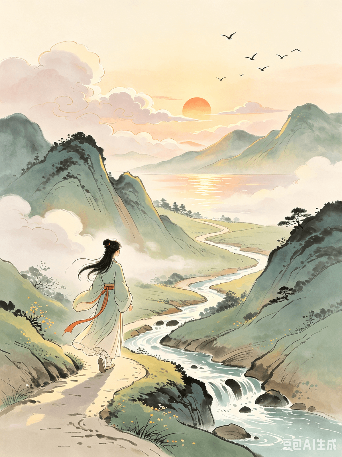 A Healing Guide to Classical Chinese Poetry: Curing Overthinking and Embracing a Relaxed Life Chapter 5: Bao Zhao's Ode on the Hard Road, No. 4 — Releasing Negative Emotions, Accepting Adversity, and Avoiding Overthinking I. The Original Poem Water poured on level ground, Each stream flows east, west, south, or north, at its own will. Life, too, has its destiny; How can one sigh standing and sit down to grieve? I pour wine to console myself, And raise my cup, cutting off the song "The Hard Road." My heart is not wood or stone, how can it be without feeling? I swallow my voice, hesitate, and dare not speak. II. Interpretation Bao Zhao lived during the Southern and Northern Dynasties, an era of rigid aristocratic hierarchies. Despite his immense talent, he was of humble birth and spent his life feeling unappreciated, unable to realize his ambitions. He suffered greatly from societal injustice, prejudice, and unequal opportunities. This poem is one of the most direct emotional expressions from the Wei-Jin period, specifically designed to heal those who tend to overthink every detail, suppress their emotions, force themselves to "be sensible," and internalize their frustrations. The poem opens with an extremely simple yet profound analogy that illuminates the laws of fate: water poured onto flat ground flows in unpredictable directions—east, west, north, south—completely beyond its own control. Life's circumstances are much the same: birth, opportunities, benefactors, and the times themselves are never entirely within an individual's control. Ups and downs, and unfair situations, are simply the normal state of destiny. The root of much mental exhaustion is this stubborn insistence on "fairness": Why do my efforts not yield the same success as others? Why does my kindness only bring me suffering? Why does injustice always fall upon me? This relentless questioning of fate, this agonizing over unfairness, leads people to get stuck in a rut, unable to accept the capriciousness of circumstance. The most insightful line in the entire poem offers deep empathy: "My heart is not wood or stone, how can it be without feeling?" The human heart is not like a stubborn piece of wood or stone; when it encounters injustice, suppression, unfairness, or disappointment, it is bound to feel sad, resentful, and angry. This is a fundamental human instinct. People are often bound by the dictates of "be sensible, be steady, be restrained," habitually swallowing their words and suppressing their grievances. They dare not express negative emotions, hiding all their suffering deep within, walking alone through their inner turmoil. Bao Zhao breaks this restrictive misconception: sadness doesn't demand silence, injustice doesn't demand suppression. Negative emotions don't need to be completely internalized. Allow emotions to be expressed; allow yourself to feel resentment and sorrow. There's no need to force yourself to "get over it" immediately or to achieve instant "enlightenment." Only by accepting the world's unfairness and allowing for emotional release can one avoid consuming oneself in stubborn attachment. III. Practical Application Many people today, particularly those prone to suppressed emotional exhaustion, will deeply resonate with this poem: In the workplace, they diligently do their job but have their credit stolen or are misunderstood by their boss, choosing to silently endure for the sake of workplace harmony. They treat friends and loved ones with sincere devotion, only to be betrayed, and then pretend not to care for the sake of "being magnanimous." They encounter unfair treatment or baseless criticism, constantly telling themselves to "let it go" and "be broad-minded," thereby forcibly suppressing their anger and grievances. When things go wrong, they obsessively dig into the reasons, insisting on absolute fairness, demanding to be understood, and needing a clear right and wrong. They get stuck in a rut, repeatedly re-evaluating the hurt, tormenting themselves, and suffering deep internal wounds. By practicing Bao Zhao's emotional philosophy, we can say goodbye to suppressed overthinking and break free from tunnel vision. 1. Accept life's impermanence; abandon the obsession with absolute fairness. The adult world rarely offers absolute fairness. Opportunities are unpredictable, circumstances depend on chance, and human hearts are difficult to control. Effort doesn't always equal reward, and sincerity doesn't always bring reciprocation. There's no need to stubbornly ask, "Why must I suffer?" Letting go of the obsession with fairness will alleviate much of your internal struggle. 2. Stop forcing composure; legitimately release negative emotions. You don't need to be magnanimous and composed at all times. Grievances can be expressed, anger can be moderately voiced, and sadness can be allowed to turn into tears. Don't suppress your genuine emotions for the sake of how others perceive your "broad-mindedness." Emotions need to be channeled, not blocked. Once expressed, your mind will naturally feel lighter. 3. Don't dwell on past hurts, and don't deeply investigate the reasons for malice. When encountering malice, intentional harm, or baseless prejudice, there's no need to probe the other person's thoughts or demand their repentance. Simply distance yourself. Deeply investigating malice is a form of self-harm. 4. Learn self-comfort, not self-criticism. Just as the poet poured wine to console himself, actively soothe yourself during low moments of disappointment. Accept your limited capabilities and what you cannot change. Change what you can, and let go of what you cannot. Don't stubbornly fight against circumstances, and don't constantly contend with yourself. The human heart is sensitive; there's no need to suppress everything. Let go of your insistence on absolute fairness, accept life's imperfections, release the knots in your heart, avoid overthinking, and live the rest of your life freely. Guide de guérison par la poésie classique chinoise : Guérir de la rumination et embrasser une vie apaisée Chapitre 5 : Ode sur la Voie Difficile n° 4 de Bao Zhao — Se libérer des émotions négatives, accepter l'adversité et éviter la rumination I. Le poème original L'eau coule sur un terrain plat, Chaque ruisseau s'écoule à son gré vers l'est, l'ouest, le sud ou le nord. La vie aussi a son destin ; Comment soupirer debout et s'asseoir pour se lamenter ? Je verse du vin pour me consoler, Et lève ma coupe, interrompant le chant « La Voie Difficile ». Mon cœur n'est ni de bois ni de pierre, comment pourrait-il être sans sentiments ? J'avale ma voix, j'hésite et n'ose parler. II. Interprétation Bao Zhao vécut sous les dynasties du Nord et du Sud, une époque de hiérarchies aristocratiques rigides. Malgré son immense talent, il était d'origine modeste et passa sa vie à se sentir incompris, incapable de réaliser ses ambitions. Il a beaucoup souffert des injustices sociales, des préjugés et de l'inégalité des chances. Ce poème est l'une des expressions émotionnelles les plus directes de l'époque de Wei-Jin, conçu spécifiquement pour apaiser ceux qui ont tendance à trop réfléchir, à refouler leurs émotions, à se forcer à « être raisonnables » et à intérioriser leurs frustrations. Le poème s'ouvre sur une analogie extrêmement simple mais profonde qui éclaire les lois du destin : l'eau versée sur un sol plat s'écoule dans des directions imprévisibles – est, ouest, nord, sud – totalement hors de son contrôle. Les circonstances de la vie sont sensiblement les mêmes : la naissance, les opportunités, les bienfaiteurs et l'époque elle-même ne sont jamais entièrement sous la maîtrise de l'individu. Les hauts et les bas, les situations injustes, sont simplement le cours normal du destin. La source de bien des épuisements mentaux réside dans cette obstination à vouloir « justice » : Pourquoi mes efforts ne portent-ils pas les mêmes fruits que ceux des autres ? Pourquoi ma bonté ne me cause-t-elle que de la souffrance ? Pourquoi l'injustice s'abat-elle toujours sur moi ? Cette remise en question incessante du destin, cette souffrance face à l'injustice, enferment les gens dans une routine, les empêchant d'accepter le caractère capricieux des circonstances. Le vers le plus profond du poème témoigne d'une grande empathie : « Mon cœur n'est ni de bois ni de pierre, comment pourrait-il être sans sentiments ?» Le cœur humain n'est pas un morceau de bois ou de pierre inflexible ; face à l'injustice, l'oppression, l'iniquité ou la déception, il est inévitable qu'il ressente de la tristesse, du ressentiment et de la colère. C'est un instinct humain fondamental. Souvent, les gens sont prisonniers des injonctions à « être raisonnable, être calme, être mesuré », ravalant leurs paroles et refoulant leurs griefs. Ils n'osent pas exprimer leurs émotions négatives, dissimulant toute leur souffrance au plus profond d'eux-mêmes, traversant seuls leur tourment intérieur. Bao Zhao brise cette conception restrictive : la tristesse n'exige pas le silence, l'injustice n'exige pas la répression. Les émotions négatives n'ont pas besoin d'être complètement intériorisées. Laissons nos émotions s'exprimer. Autorisez-vous à ressentir du ressentiment et de la tristesse. Il n'est pas nécessaire de vous forcer à « passer à autre chose » immédiatement ni d'atteindre une « illumination » instantanée. Ce n'est qu'en acceptant l'injustice du monde et en permettant la libération des émotions que l'on peut éviter de se consumer dans un attachement obstiné. III. Application pratique. De nombreuses personnes aujourd'hui, notamment celles sujettes à l'épuisement émotionnel refoulé, se reconnaîtront profondément dans ce poème : au travail, elles accomplissent leurs tâches avec diligence, mais se font voler leur mérite ou sont incomprises par leur supérieur, préférant endurer en silence pour préserver l'harmonie au sein de l'entreprise. Elles témoignent d'une dévotion sincère à leurs amis et à leurs proches, pour ensuite être trahies, et feignent l'indifférence par « magnanimité ». Elles subissent des traitements injustes ou des critiques infondées, se répétant sans cesse de « laisser tomber » et de « faire preuve d'ouverture d'esprit », refoulant ainsi leur colère et leurs griefs. Lorsque les choses tournent mal, elles cherchent obsessionnellement les raisons, exigeant une justice absolue, réclamant d'être comprises et ayant besoin d'une distinction nette entre le bien et le mal. Elles s'enlisent dans une routine, réévaluant sans cesse la souffrance, se tourmentant et souffrant de profondes blessures intérieures. En pratiquant la philosophie émotionnelle de Bao Zhao, nous pouvons nous libérer des ruminations et sortir de notre vision étriquée. 1. Acceptez l'impermanence de la vie ; abandonnez l'obsession de la justice absolue. Le monde adulte est rarement juste. Les opportunités sont imprévisibles, les circonstances dépendent du hasard et les sentiments humains sont difficiles à maîtriser. L'effort n'est pas toujours récompensé et la sincérité n'est pas toujours réciproque. Inutile de se demander obstinément : « Pourquoi dois-je souffrir ? » Lâcher prise sur l'obsession de la justice apaisera une grande partie de votre conflit intérieur. 2. Cessez de vous forcer à garder votre sang-froid ; exprimez légitimement vos émotions négatives. Vous n'avez pas besoin d'être magnanime et calme en permanence. Vous pouvez exprimer vos griefs, votre colère avec modération et laisser la tristesse se transformer en larmes. Ne refoulez pas vos émotions authentiques pour paraître « tolérant ». Les émotions doivent être canalisées, non bloquées. Une fois exprimé, votre esprit se sentira naturellement plus léger. 3. Ne vous attardez pas sur les blessures du passé et n'enquêtez pas trop sur les raisons de la malveillance. Face à la malveillance, à une intention malveillante ou à des préjugés infondés, il est inutile de sonder les pensées de l'autre personne ou d'exiger son repentir. Prenez simplement vos distances. Chercher à comprendre la malveillance est une forme d'auto-destruction. 4. Apprenez à vous réconforter, pas à vous critiquer. Tout comme le poète se versait du vin pour se consoler, apaisez-vous activement lors des moments de déception. Acceptez vos limites et ce que vous ne pouvez pas changer. Changez ce que vous pouvez et lâchez prise sur le reste. Ne luttez pas obstinément contre les circonstances et ne vous confrontez pas constamment à vous-même. Le cœur humain est sensible ; il n'est pas nécessaire de tout refouler. Abandonnez votre quête d'une justice absolue, acceptez les imperfections de la vie, dénouez les nœuds de votre cœur, évitez de trop réfléchir et vivez pleinement le reste de votre vie. A Healing Guide to Classical Chinese Poetry: Curing Overthinking and Embracing a Relaxed Life Chapter 5: Bao Zhao's Ode on the Hard Road, No. 4 — Releasing Negative Emotions, Accepting Adversity, and Avoiding Overthinking I. The Original Poem Water poured on level ground, Each stream flows east, west, south, or north, at its own will. Life, too, has its destiny; How can one sigh standing and sit down to grieve? I pour wine to console myself, And raise my cup, cutting off the song "The Hard Road." My heart is not wood or stone, how can it be without feeling? I swallow my voice, hesitate, and dare not speak. II. Interpretation Bao Zhao lived during the Southern and Northern Dynasties, an era of rigid aristocratic hierarchies. Despite his immense talent, he was of humble birth and spent his life feeling unappreciated, unable to realize his ambitions. He suffered greatly from societal injustice, prejudice, and unequal opportunities. This poem is one of the most direct emotional expressions from the Wei-Jin period, specifically designed to heal those who tend to overthink every detail, suppress their emotions, force themselves to "be sensible," and internalize their frustrations. The poem opens with an extremely simple yet profound analogy that illuminates the laws of fate: water poured onto flat ground flows in unpredictable directions—east, west, north, south—completely beyond its own control. Life's circumstances are much the same: birth, opportunities, benefactors, and the times themselves are never entirely within an individual's control. Ups and downs, and unfair situations, are simply the normal state of destiny. The root of much mental exhaustion is this stubborn insistence on "fairness": Why do my efforts not yield the same success as others? Why does my kindness only bring me suffering? Why does injustice always fall upon me? This relentless questioning of fate, this agonizing over unfairness, leads people to get stuck in a rut, unable to accept the capriciousness of circumstance. The most insightful line in the entire poem offers deep empathy: "My heart is not wood or stone, how can it be without feeling?" The human heart is not like a stubborn piece of wood or stone; when it encounters injustice, suppression, unfairness, or disappointment, it is bound to feel sad, resentful, and angry. This is a fundamental human instinct. People are often bound by the dictates of "be sensible, be steady, be restrained," habitually swallowing their words and suppressing their grievances. They dare not express negative emotions, hiding all their suffering deep within, walking alone through their inner turmoil. Bao Zhao breaks this restrictive misconception: sadness doesn't demand silence, injustice doesn't demand suppression. Negative emotions don't need to be completely internalized. Allow emotions to be expressed; allow yourself to feel resentment and sorrow. There's no need to force yourself to "get over it" immediately or to achieve instant "enlightenment." Only by accepting the world's unfairness and allowing for emotional release can one avoid consuming oneself in stubborn attachment. III. Practical Application Many people today, particularly those prone to suppressed emotional exhaustion, will deeply resonate with this poem: In the workplace, they diligently do their job but have their credit stolen or are misunderstood by their boss, choosing to silently endure for the sake of workplace harmony. They treat friends and loved ones with sincere devotion, only to be betrayed, and then pretend not to care for the sake of "being magnanimous." They encounter unfair treatment or baseless criticism, constantly telling themselves to "let it go" and "be broad-minded," thereby forcibly suppressing their anger and grievances. When things go wrong, they obsessively dig into the reasons, insisting on absolute fairness, demanding to be understood, and needing a clear right and wrong. They get stuck in a rut, repeatedly re-evaluating the hurt, tormenting themselves, and suffering deep internal wounds. By practicing Bao Zhao's emotional philosophy, we can say goodbye to suppressed overthinking and break free from tunnel vision. 1. Accept life's impermanence; abandon the obsession with absolute fairness. The adult world rarely offers absolute fairness. Opportunities are unpredictable, circumstances depend on chance, and human hearts are difficult to control. Effort doesn't always equal reward, and sincerity doesn't always bring reciprocation. There's no need to stubbornly ask, "Why must I suffer?" Letting go of the obsession with fairness will alleviate much of your internal struggle. 2. Stop forcing composure; legitimately release negative emotions. You don't need to be magnanimous and composed at all times. Grievances can be expressed, anger can be moderately voiced, and sadness can be allowed to turn into tears. Don't suppress your genuine emotions for the sake of how others perceive your "broad-mindedness." Emotions need to be channeled, not blocked. Once expressed, your mind will naturally feel lighter. 3. Don't dwell on past hurts, and don't deeply investigate the reasons for malice. When encountering malice, intentional harm, or baseless prejudice, there's no need to probe the other person's thoughts or demand their repentance. Simply distance yourself. Deeply investigating malice is a form of self-harm. 4. Learn self-comfort, not self-criticism. Just as the poet poured wine to console himself, actively soothe yourself during low moments of disappointment. Accept your limited capabilities and what you cannot change. Change what you can, and let go of what you cannot. Don't stubbornly fight against circumstances, and don't constantly contend with yourself. The human heart is sensitive; there's no need to suppress everything. Let go of your insistence on absolute fairness, accept life's imperfections, release the knots in your heart, avoid overthinking, and live the rest of your life freely. Guide de guérison par la poésie classique chinoise : Guérir de la rumination et embrasser une vie apaisée Chapitre 5 : Ode sur la Voie Difficile n° 4 de Bao Zhao — Se libérer des émotions négatives, accepter l'adversité et éviter la rumination I. Le poème original L'eau coule sur un terrain plat, Chaque ruisseau s'écoule à son gré vers l'est, l'ouest, le sud ou le nord. La vie aussi a son destin ; Comment soupirer debout et s'asseoir pour se lamenter ? Je verse du vin pour me consoler, Et lève ma coupe, interrompant le chant « La Voie Difficile ». Mon cœur n'est ni de bois ni de pierre, comment pourrait-il être sans sentiments ? J'avale ma voix, j'hésite et n'ose parler. II. Interprétation Bao Zhao vécut sous les dynasties du Nord et du Sud, une époque de hiérarchies aristocratiques rigides. Malgré son immense talent, il était d'origine modeste et passa sa vie à se sentir incompris, incapable de réaliser ses ambitions. Il a beaucoup souffert des injustices sociales, des préjugés et de l'inégalité des chances. Ce poème est l'une des expressions émotionnelles les plus directes de l'époque de Wei-Jin, conçu spécifiquement pour apaiser ceux qui ont tendance à trop réfléchir, à refouler leurs émotions, à se forcer à « être raisonnables » et à intérioriser leurs frustrations. Le poème s'ouvre sur une analogie extrêmement simple mais profonde qui éclaire les lois du destin : l'eau versée sur un sol plat s'écoule dans des directions imprévisibles – est, ouest, nord, sud – totalement hors de son contrôle. Les circonstances de la vie sont sensiblement les mêmes : la naissance, les opportunités, les bienfaiteurs et l'époque elle-même ne sont jamais entièrement sous la maîtrise de l'individu. Les hauts et les bas, les situations injustes, sont simplement le cours normal du destin. La source de bien des épuisements mentaux réside dans cette obstination à vouloir « justice » : Pourquoi mes efforts ne portent-ils pas les mêmes fruits que ceux des autres ? Pourquoi ma bonté ne me cause-t-elle que de la souffrance ? Pourquoi l'injustice s'abat-elle toujours sur moi ? Cette remise en question incessante du destin, cette souffrance face à l'injustice, enferment les gens dans une routine, les empêchant d'accepter le caractère capricieux des circonstances. Le vers le plus profond du poème témoigne d'une grande empathie : « Mon cœur n'est ni de bois ni de pierre, comment pourrait-il être sans sentiments ?» Le cœur humain n'est pas un morceau de bois ou de pierre inflexible ; face à l'injustice, l'oppression, l'iniquité ou la déception, il est inévitable qu'il ressente de la tristesse, du ressentiment et de la colère. C'est un instinct humain fondamental. Souvent, les gens sont prisonniers des injonctions à « être raisonnable, être calme, être mesuré », ravalant leurs paroles et refoulant leurs griefs. Ils n'osent pas exprimer leurs émotions négatives, dissimulant toute leur souffrance au plus profond d'eux-mêmes, traversant seuls leur tourment intérieur. Bao Zhao brise cette conception restrictive : la tristesse n'exige pas le silence, l'injustice n'exige pas la répression. Les émotions négatives n'ont pas besoin d'être complètement intériorisées. Laissons nos émotions s'exprimer. Autorisez-vous à ressentir du ressentiment et de la tristesse. Il n'est pas nécessaire de vous forcer à « passer à autre chose » immédiatement ni d'atteindre une « illumination » instantanée. Ce n'est qu'en acceptant l'injustice du monde et en permettant la libération des émotions que l'on peut éviter de se consumer dans un attachement obstiné. III. Application pratique. De nombreuses personnes aujourd'hui, notamment celles sujettes à l'épuisement émotionnel refoulé, se reconnaîtront profondément dans ce poème : au travail, elles accomplissent leurs tâches avec diligence, mais se font voler leur mérite ou sont incomprises par leur supérieur, préférant endurer en silence pour préserver l'harmonie au sein de l'entreprise. Elles témoignent d'une dévotion sincère à leurs amis et à leurs proches, pour ensuite être trahies, et feignent l'indifférence par « magnanimité ». Elles subissent des traitements injustes ou des critiques infondées, se répétant sans cesse de « laisser tomber » et de « faire preuve d'ouverture d'esprit », refoulant ainsi leur colère et leurs griefs. Lorsque les choses tournent mal, elles cherchent obsessionnellement les raisons, exigeant une justice absolue, réclamant d'être comprises et ayant besoin d'une distinction nette entre le bien et le mal. Elles s'enlisent dans une routine, réévaluant sans cesse la souffrance, se tourmentant et souffrant de profondes blessures intérieures. En pratiquant la philosophie émotionnelle de Bao Zhao, nous pouvons nous libérer des ruminations et sortir de notre vision étriquée. 1. Acceptez l'impermanence de la vie ; abandonnez l'obsession de la justice absolue. Le monde adulte est rarement juste. Les opportunités sont imprévisibles, les circonstances dépendent du hasard et les sentiments humains sont difficiles à maîtriser. L'effort n'est pas toujours récompensé et la sincérité n'est pas toujours réciproque. Inutile de se demander obstinément : « Pourquoi dois-je souffrir ? » Lâcher prise sur l'obsession de la justice apaisera une grande partie de votre conflit intérieur. 2. Cessez de vous forcer à garder votre sang-froid ; exprimez légitimement vos émotions négatives. Vous n'avez pas besoin d'être magnanime et calme en permanence. Vous pouvez exprimer vos griefs, votre colère avec modération et laisser la tristesse se transformer en larmes. Ne refoulez pas vos émotions authentiques pour paraître « tolérant ». Les émotions doivent être canalisées, non bloquées. Une fois exprimé, votre esprit se sentira naturellement plus léger. 3. Ne vous attardez pas sur les blessures du passé et n'enquêtez pas trop sur les raisons de la malveillance. Face à la malveillance, à une intention malveillante ou à des préjugés infondés, il est inutile de sonder les pensées de l'autre personne ou d'exiger son repentir. Prenez simplement vos distances. Chercher à comprendre la malveillance est une forme d'auto-destruction. 4. Apprenez à vous réconforter, pas à vous critiquer. Tout comme le poète se versait du vin pour se consoler, apaisez-vous activement lors des moments de déception. Acceptez vos limites et ce que vous ne pouvez pas changer. Changez ce que vous pouvez et lâchez prise sur le reste. Ne luttez pas obstinément contre les circonstances et ne vous confrontez pas constamment à vous-même. Le cœur humain est sensible ; il n'est pas nécessaire de tout refouler. Abandonnez votre quête d'une justice absolue, acceptez les imperfections de la vie, dénouez les nœuds de votre cœur, évitez de trop réfléchir et vivez pleinement le reste de votre vie.