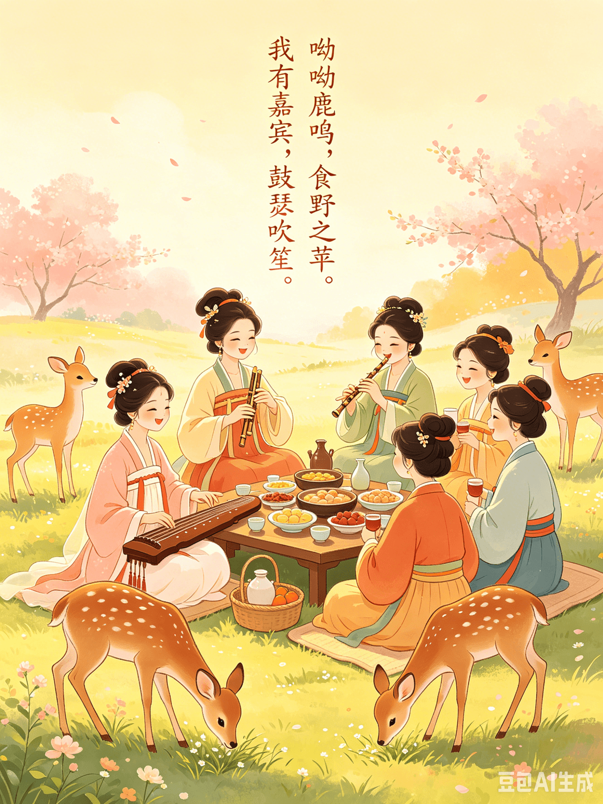 A Healing Guide to Classical Chinese Poetry: Curing Overthinking and Embracing a Relaxed Life Chapter 3: Lu Ming (The Bleating of the Deer) from the Classic of Poetry (Shi Jing) — Cherishing Friendships, Learning to Share, and Nourishing the Mind with Kindness I. The Original Poem “You-you” bleat the deer, Eating the wild duckweed. I have esteemed guests; Play the zithers, blow the reed pipes. Blow the pipes, sound the trills, Present the offering baskets. The people who love me, Show me the great path. “You-you” bleat the deer, Eating the wild mugwort. I have esteemed guests, Whose virtuous reputation shines bright. They treat people with sincerity and grace, A model for all gentlemen to follow. I have fine wine, For my guests to feast and enjoy. “You-you” bleat the deer, Eating the wild celery. I have esteemed guests, Play the zithers, play the lutes. Play the zithers, play the lutes, Harmonious, joyful, and deep. I have fine wine, To delight the hearts of my guests. II. Interpretation Lu Ming is an ancient banquet poem, but more importantly, it is a healing text designed to cure loneliness, alleviate social exhaustion, and enrich the soul. By nature, wild deer are gentle creatures; when they find fresh, tender grass, they do not eat it alone. Instead, they bleat—you-you—calling their companions to share the feast. This communal, kind-hearted coexistence represents the purest form of natural harmony. Using the deer as a metaphor, the poet constructs a vision of sincere, egalitarian human connection: preparing instruments, brewing fine wine, and holding a genuine heart to entertain close friends. They treat each other with honesty, guide one another, and connect through mutual virtue—without hierarchy or calculation, immersed in pure joy. This poem directly addresses two major emotional pain points for modern people: the empty mental exhaustion caused by self-isolation, and the physical and mental burnout caused by utilitarian networking. The core of ancient Pre-Qin social etiquette was mutual kindness, equal sharing, and mutual nourishment—not one-sided people-pleasing or transactional bonding. The poem offers two highly therapeutic insights: First, understanding how to share breaks the anxiety of self-imposed isolation. Humans are inherently social. Long-term isolation and carrying burdens alone can lead to obsessive overthinking and emotional spirals. Sincerely sharing and connecting with others disperses negative emotions and dilutes inner sorrow. Second, evaluating true friendships helps us let go of the exhaustion of people-pleasing. The hospitality in the poem is neither arrogant nor subservient; it is genuinely equal. I treat people with sincerity, and they return my kindness, guiding me and helping me grow. Only a mutual, two-way effort is worth cultivating; there is no need to desperately cling to one-sided relationships. While many ancient poems focus on healing through solitude, Lu Ming offers a different path to a relaxed life: you don't have to carry your emotional burdens alone, and kindness can flow both ways. A good relationship should never drain your energy; it should nourish your emotions and cure your anxiety. Being stingy with sharing, closing yourself off, or excessively people-pleasing will all breed mental exhaustion. True social clarity means being relaxed, comfortable, and experiencing mutual warmth. III. Practical Application Today, over 60% of emotional exhaustion stems from interpersonal issues. First, there is the drain of a people-pleasing personality—forcing yourself to cater to coworkers or bending over backwards for others, swallowing your own grievances to maintain relationships, only to feel resentful later. Second, there is social-anxiety-driven isolation—fearing the complexities of human interaction, so you cut off all socializing, processing everything alone until negative emotions pile up and overthinking takes over. Third, there is an obsession with "useless networking"—wasting energy maintaining transactional relationships, leaving you utterly exhausted. By relying on the wisdom of Lu Ming, you can reshape your social mindset, say goodbye to interpersonal anxiety, and achieve a sense of "social relaxation." 1. Learn from the deer: Break out of your isolated island. You don't need to force yourself to be a social butterfly, but don't completely isolate yourself either. When you are feeling down or facing setbacks at work, don't lock yourself in a room to overthink. Take the initiative to invite a true friend out. Share your thoughts, a good meal, your joys, and your grievances. When negative emotions are shared, the pain is halved; when joy is shared, the happiness doubles. This is the lowest-cost method of self-healing. 2. Stop one-sided people-pleasing and build equal relationships. Emulate the egalitarian mindset of Lu Ming. Treat people with sincere boundaries. There is no need to humbly accommodate others or desperately try to fit in. For connections that drain you or remain cold and distant, let them go peacefully. Don't stress over not being "smooth" enough, and stop obsessing over everyone's approval. A healthy friendship should simply feel comfortable and free. 3. Nourish your mind with kindness and lower your social expectations. Maintain kindness in how you treat others, but keep your boundaries. Don't expect everyone to empathize with you, and don't demand a return on every investment you make in someone. When you gather, treat them with genuine warmth; when you part, wish them well. Don't agonize over the fickleness of human nature, and learn to take social gains and losses lightly. Most of the warmth in this world comes from true, understanding friendships. By gathering in moderation, sharing sincerely, letting go of people-pleasing, and taking popularity lightly, you no longer have to torture yourself in the exhaustion of isolation, nor drain yourself in useless socializing. By nourishing your heart with mutual kindness, you can live a relaxed, clear, and unburdened life. Guide de guérison par la poésie classique chinoise : Guérir la rumination et embrasser une vie apaisée Chapitre 3 : Lu Ming (Le Bêlement du Cerf) du Classique des Poèmes (Shi Jing) — Cultiver l'amitié, apprendre à partager et nourrir son esprit de bienveillance I. Le poème original « You-you » bêle le cerf, mangeant la lentille d'eau sauvage. J'ai des hôtes de marque ; jouez des cithares, soufflez dans les flûtes de roseau. Soufflez dans les flûtes, faites résonner les trilles, présentez les paniers d'offrandes. Ceux qui m'aiment, montrent-moi le bon chemin. « You-you » bêle le cerf, mangeant l'armoise sauvage. J'ai des hôtes de marque, dont la réputation vertueuse rayonne. Ils traitent les gens avec sincérité et grâce, un modèle à suivre pour tous les gentlemen. J'ai du bon vin, pour que mes hôtes festoient et en profitent. « You-you » bêle le cerf, mangeant le céleri sauvage. J'ai des invités de marque, jouez des cithares, jouez des luths. Jouez des cithares, jouez des luths, harmonieux, joyeux et profonds. J'ai du vin fin, pour ravir le cœur de mes convives. II. Interprétation : Lu Ming est un poème ancien de banquet, mais surtout, c'est un texte apaisant destiné à guérir la solitude, à soulager l'épuisement social et à enrichir l'âme. Par nature, les cerfs sauvages sont des créatures douces ; lorsqu'ils trouvent de l'herbe fraîche et tendre, ils ne la mangent pas seuls. Au contraire, ils bêlent – you-you – appelant leurs congénères à partager le festin. Cette coexistence communautaire et bienveillante représente la forme la plus pure de l'harmonie naturelle. Utilisant le cerf comme métaphore, le poète construit une vision de la connexion humaine sincère et égalitaire : préparer les instruments, brasser un vin fin et avoir un cœur authentique pour recevoir ses amis proches. Ils se traitent avec honnêteté, se guident mutuellement et se connectent par une vertu partagée – sans hiérarchie ni calcul, plongés dans une joie pure. Ce poème aborde directement deux grandes souffrances émotionnelles de l'homme moderne : l'épuisement mental causé par l'isolement et le burn-out physique et mental engendré par les relations professionnelles superficielles. L'essence de l'étiquette sociale de l'ancienne dynastie pré-Qin reposait sur la bienveillance, le partage équitable et l'entraide, et non sur la recherche unilatérale de plaire ou sur des liens intéressés. Le poème offre deux perspectives profondément thérapeutiques : premièrement, comprendre l'art du partage permet de surmonter l'angoisse de l'isolement volontaire. L'être humain est fondamentalement social. Un isolement prolongé et le poids des responsabilités porté seul peuvent mener à des ruminations obsessionnelles et à une spirale émotionnelle négative. Partager sincèrement avec autrui dissipe les émotions négatives et apaise la souffrance intérieure. Deuxièmement, évaluer la qualité de nos amitiés nous aide à nous libérer de l'épuisement lié à la recherche constante de l'approbation. L'hospitalité décrite dans le poème n'est ni arrogante ni servile ; elle est véritablement égalitaire. Je traite les gens avec sincérité et ils me rendent ma bienveillance, me guidant et m'aidant à grandir. Seul un effort mutuel et réciproque mérite d'être cultivé ; il est inutile de s'accrocher désespérément à des relations à sens unique. Alors que de nombreux poèmes anciens mettent l'accent sur la guérison par la solitude, Lu Ming propose une autre voie vers une vie sereine : vous n'êtes pas obligé de porter seul votre fardeau émotionnel, et la bienveillance peut être réciproque. Une relation saine ne devrait jamais vous épuiser ; elle devrait nourrir vos émotions et apaiser votre anxiété. Être avare de partage, se replier sur soi ou chercher constamment à plaire aux autres engendrent l'épuisement mental. Une véritable harmonie sociale repose sur la détente, le bien-être et une chaleur partagée. III. Application pratique. Aujourd'hui, plus de 60 % de l'épuisement émotionnel provient de problèmes relationnels. Premièrement, il y a l'épuisement lié à une personnalité qui cherche constamment à plaire : se forcer à satisfaire ses collègues ou à se plier en quatre pour les autres, ravaler ses propres griefs pour préserver les relations, pour ensuite éprouver du ressentiment. Deuxièmement, il y a l'isolement dû à l'anxiété sociale : la peur des complexités de l'interaction humaine pousse à couper tout contact social, à tout gérer seul jusqu'à ce que les émotions négatives s'accumulent et que la rumination prenne le dessus. Troisièmement, on observe une obsession pour les « relations superficielles » : un gaspillage d’énergie à entretenir des relations purement transactionnelles, qui vous épuise complètement. En vous appuyant sur la sagesse de Lu Ming, vous pouvez transformer votre rapport aux relations sociales, dire adieu à l’anxiété interpersonnelle et atteindre un sentiment de « détente sociale ». 1. Inspirez-vous du cerf : sortez de votre isolement. Inutile de vous forcer à être extraverti, mais ne vous isolez pas non plus complètement. Lorsque vous avez le cafard ou que vous rencontrez des difficultés au travail, ne vous enfermez pas dans votre chambre à ruminer. Prenez l’initiative d’inviter un véritable ami à sortir. Partagez vos pensées, un bon repas, vos joies et vos peines. Partager ses émotions négatives atténue la douleur ; partager sa joie, c’est doubler le bonheur. C’est la méthode la plus simple pour se ressourcer. 2. Cessez de chercher à plaire à tout le monde et construisez des relations équilibrées. Adoptez l’état d’esprit égalitaire de Lu Ming. Traitez les autres avec respect et sincérité. Il n'est pas nécessaire de s'adapter humblement aux autres ni de chercher désespérément à s'intégrer. S'ils vous manquent de chaleur ou restent froids et distants, laissez-les partir en paix. Ne vous inquiétez pas de ne pas être assez « discret » et cessez de rechercher l'approbation de tous. Une amitié saine doit simplement être synonyme de confort et de liberté. 3. Nourrissez votre esprit de bienveillance et modérez vos attentes sociales. Soyez bienveillant envers les autres, mais fixez vos limites. N'attendez pas de l'empathie de tous et ne réclamez pas un retour sur investissement pour chaque effort que vous faites auprès de quelqu'un. Lorsque vous vous voyez, soyez chaleureux et sincère ; lorsque vous vous séparez, souhaitez-leur le meilleur. Ne vous tourmentez pas face à la versatilité de la nature humaine et apprenez à relativiser les gains et les pertes sociales. La plus grande chaleur dans ce monde provient d'amitiés véritables et compréhensives. En vous voyant avec modération, en partageant sincèrement, en cessant de vouloir plaire à tout le monde et en prenant la popularité avec légèreté, vous n'aurez plus à vous torturer dans l'épuisement de la solitude ni à vous épuiser dans des mondanités inutiles. En nourrissant votre cœur de bienveillance mutuelle, vous pouvez vivre une vie détendue, sereine et légère. A Healing Guide to Classical Chinese Poetry: Curing Overthinking and Embracing a Relaxed Life Chapter 3: Lu Ming (The Bleating of the Deer) from the Classic of Poetry (Shi Jing) — Cherishing Friendships, Learning to Share, and Nourishing the Mind with Kindness I. The Original Poem “You-you” bleat the deer, Eating the wild duckweed. I have esteemed guests; Play the zithers, blow the reed pipes. Blow the pipes, sound the trills, Present the offering baskets. The people who love me, Show me the great path. “You-you” bleat the deer, Eating the wild mugwort. I have esteemed guests, Whose virtuous reputation shines bright. They treat people with sincerity and grace, A model for all gentlemen to follow. I have fine wine, For my guests to feast and enjoy. “You-you” bleat the deer, Eating the wild celery. I have esteemed guests, Play the zithers, play the lutes. Play the zithers, play the lutes, Harmonious, joyful, and deep. I have fine wine, To delight the hearts of my guests. II. Interpretation Lu Ming is an ancient banquet poem, but more importantly, it is a healing text designed to cure loneliness, alleviate social exhaustion, and enrich the soul. By nature, wild deer are gentle creatures; when they find fresh, tender grass, they do not eat it alone. Instead, they bleat—you-you—calling their companions to share the feast. This communal, kind-hearted coexistence represents the purest form of natural harmony. Using the deer as a metaphor, the poet constructs a vision of sincere, egalitarian human connection: preparing instruments, brewing fine wine, and holding a genuine heart to entertain close friends. They treat each other with honesty, guide one another, and connect through mutual virtue—without hierarchy or calculation, immersed in pure joy. This poem directly addresses two major emotional pain points for modern people: the empty mental exhaustion caused by self-isolation, and the physical and mental burnout caused by utilitarian networking. The core of ancient Pre-Qin social etiquette was mutual kindness, equal sharing, and mutual nourishment—not one-sided people-pleasing or transactional bonding. The poem offers two highly therapeutic insights: First, understanding how to share breaks the anxiety of self-imposed isolation. Humans are inherently social. Long-term isolation and carrying burdens alone can lead to obsessive overthinking and emotional spirals. Sincerely sharing and connecting with others disperses negative emotions and dilutes inner sorrow. Second, evaluating true friendships helps us let go of the exhaustion of people-pleasing. The hospitality in the poem is neither arrogant nor subservient; it is genuinely equal. I treat people with sincerity, and they return my kindness, guiding me and helping me grow. Only a mutual, two-way effort is worth cultivating; there is no need to desperately cling to one-sided relationships. While many ancient poems focus on healing through solitude, Lu Ming offers a different path to a relaxed life: you don't have to carry your emotional burdens alone, and kindness can flow both ways. A good relationship should never drain your energy; it should nourish your emotions and cure your anxiety. Being stingy with sharing, closing yourself off, or excessively people-pleasing will all breed mental exhaustion. True social clarity means being relaxed, comfortable, and experiencing mutual warmth. III. Practical Application Today, over 60% of emotional exhaustion stems from interpersonal issues. First, there is the drain of a people-pleasing personality—forcing yourself to cater to coworkers or bending over backwards for others, swallowing your own grievances to maintain relationships, only to feel resentful later. Second, there is social-anxiety-driven isolation—fearing the complexities of human interaction, so you cut off all socializing, processing everything alone until negative emotions pile up and overthinking takes over. Third, there is an obsession with "useless networking"—wasting energy maintaining transactional relationships, leaving you utterly exhausted. By relying on the wisdom of Lu Ming, you can reshape your social mindset, say goodbye to interpersonal anxiety, and achieve a sense of "social relaxation." 1. Learn from the deer: Break out of your isolated island. You don't need to force yourself to be a social butterfly, but don't completely isolate yourself either. When you are feeling down or facing setbacks at work, don't lock yourself in a room to overthink. Take the initiative to invite a true friend out. Share your thoughts, a good meal, your joys, and your grievances. When negative emotions are shared, the pain is halved; when joy is shared, the happiness doubles. This is the lowest-cost method of self-healing. 2. Stop one-sided people-pleasing and build equal relationships. Emulate the egalitarian mindset of Lu Ming. Treat people with sincere boundaries. There is no need to humbly accommodate others or desperately try to fit in. For connections that drain you or remain cold and distant, let them go peacefully. Don't stress over not being "smooth" enough, and stop obsessing over everyone's approval. A healthy friendship should simply feel comfortable and free. 3. Nourish your mind with kindness and lower your social expectations. Maintain kindness in how you treat others, but keep your boundaries. Don't expect everyone to empathize with you, and don't demand a return on every investment you make in someone. When you gather, treat them with genuine warmth; when you part, wish them well. Don't agonize over the fickleness of human nature, and learn to take social gains and losses lightly. Most of the warmth in this world comes from true, understanding friendships. By gathering in moderation, sharing sincerely, letting go of people-pleasing, and taking popularity lightly, you no longer have to torture yourself in the exhaustion of isolation, nor drain yourself in useless socializing. By nourishing your heart with mutual kindness, you can live a relaxed, clear, and unburdened life. Guide de guérison par la poésie classique chinoise : Guérir la rumination et embrasser une vie apaisée Chapitre 3 : Lu Ming (Le Bêlement du Cerf) du Classique des Poèmes (Shi Jing) — Cultiver l'amitié, apprendre à partager et nourrir son esprit de bienveillance I. Le poème original « You-you » bêle le cerf, mangeant la lentille d'eau sauvage. J'ai des hôtes de marque ; jouez des cithares, soufflez dans les flûtes de roseau. Soufflez dans les flûtes, faites résonner les trilles, présentez les paniers d'offrandes. Ceux qui m'aiment, montrent-moi le bon chemin. « You-you » bêle le cerf, mangeant l'armoise sauvage. J'ai des hôtes de marque, dont la réputation vertueuse rayonne. Ils traitent les gens avec sincérité et grâce, un modèle à suivre pour tous les gentlemen. J'ai du bon vin, pour que mes hôtes festoient et en profitent. « You-you » bêle le cerf, mangeant le céleri sauvage. J'ai des invités de marque, jouez des cithares, jouez des luths. Jouez des cithares, jouez des luths, harmonieux, joyeux et profonds. J'ai du vin fin, pour ravir le cœur de mes convives. II. Interprétation : Lu Ming est un poème ancien de banquet, mais surtout, c'est un texte apaisant destiné à guérir la solitude, à soulager l'épuisement social et à enrichir l'âme. Par nature, les cerfs sauvages sont des créatures douces ; lorsqu'ils trouvent de l'herbe fraîche et tendre, ils ne la mangent pas seuls. Au contraire, ils bêlent – you-you – appelant leurs congénères à partager le festin. Cette coexistence communautaire et bienveillante représente la forme la plus pure de l'harmonie naturelle. Utilisant le cerf comme métaphore, le poète construit une vision de la connexion humaine sincère et égalitaire : préparer les instruments, brasser un vin fin et avoir un cœur authentique pour recevoir ses amis proches. Ils se traitent avec honnêteté, se guident mutuellement et se connectent par une vertu partagée – sans hiérarchie ni calcul, plongés dans une joie pure. Ce poème aborde directement deux grandes souffrances émotionnelles de l'homme moderne : l'épuisement mental causé par l'isolement et le burn-out physique et mental engendré par les relations professionnelles superficielles. L'essence de l'étiquette sociale de l'ancienne dynastie pré-Qin reposait sur la bienveillance, le partage équitable et l'entraide, et non sur la recherche unilatérale de plaire ou sur des liens intéressés. Le poème offre deux perspectives profondément thérapeutiques : premièrement, comprendre l'art du partage permet de surmonter l'angoisse de l'isolement volontaire. L'être humain est fondamentalement social. Un isolement prolongé et le poids des responsabilités porté seul peuvent mener à des ruminations obsessionnelles et à une spirale émotionnelle négative. Partager sincèrement avec autrui dissipe les émotions négatives et apaise la souffrance intérieure. Deuxièmement, évaluer la qualité de nos amitiés nous aide à nous libérer de l'épuisement lié à la recherche constante de l'approbation. L'hospitalité décrite dans le poème n'est ni arrogante ni servile ; elle est véritablement égalitaire. Je traite les gens avec sincérité et ils me rendent ma bienveillance, me guidant et m'aidant à grandir. Seul un effort mutuel et réciproque mérite d'être cultivé ; il est inutile de s'accrocher désespérément à des relations à sens unique. Alors que de nombreux poèmes anciens mettent l'accent sur la guérison par la solitude, Lu Ming propose une autre voie vers une vie sereine : vous n'êtes pas obligé de porter seul votre fardeau émotionnel, et la bienveillance peut être réciproque. Une relation saine ne devrait jamais vous épuiser ; elle devrait nourrir vos émotions et apaiser votre anxiété. Être avare de partage, se replier sur soi ou chercher constamment à plaire aux autres engendrent l'épuisement mental. Une véritable harmonie sociale repose sur la détente, le bien-être et une chaleur partagée. III. Application pratique. Aujourd'hui, plus de 60 % de l'épuisement émotionnel provient de problèmes relationnels. Premièrement, il y a l'épuisement lié à une personnalité qui cherche constamment à plaire : se forcer à satisfaire ses collègues ou à se plier en quatre pour les autres, ravaler ses propres griefs pour préserver les relations, pour ensuite éprouver du ressentiment. Deuxièmement, il y a l'isolement dû à l'anxiété sociale : la peur des complexités de l'interaction humaine pousse à couper tout contact social, à tout gérer seul jusqu'à ce que les émotions négatives s'accumulent et que la rumination prenne le dessus. Troisièmement, on observe une obsession pour les « relations superficielles » : un gaspillage d’énergie à entretenir des relations purement transactionnelles, qui vous épuise complètement. En vous appuyant sur la sagesse de Lu Ming, vous pouvez transformer votre rapport aux relations sociales, dire adieu à l’anxiété interpersonnelle et atteindre un sentiment de « détente sociale ». 1. Inspirez-vous du cerf : sortez de votre isolement. Inutile de vous forcer à être extraverti, mais ne vous isolez pas non plus complètement. Lorsque vous avez le cafard ou que vous rencontrez des difficultés au travail, ne vous enfermez pas dans votre chambre à ruminer. Prenez l’initiative d’inviter un véritable ami à sortir. Partagez vos pensées, un bon repas, vos joies et vos peines. Partager ses émotions négatives atténue la douleur ; partager sa joie, c’est doubler le bonheur. C’est la méthode la plus simple pour se ressourcer. 2. Cessez de chercher à plaire à tout le monde et construisez des relations équilibrées. Adoptez l’état d’esprit égalitaire de Lu Ming. Traitez les autres avec respect et sincérité. Il n'est pas nécessaire de s'adapter humblement aux autres ni de chercher désespérément à s'intégrer. S'ils vous manquent de chaleur ou restent froids et distants, laissez-les partir en paix. Ne vous inquiétez pas de ne pas être assez « discret » et cessez de rechercher l'approbation de tous. Une amitié saine doit simplement être synonyme de confort et de liberté. 3. Nourrissez votre esprit de bienveillance et modérez vos attentes sociales. Soyez bienveillant envers les autres, mais fixez vos limites. N'attendez pas de l'empathie de tous et ne réclamez pas un retour sur investissement pour chaque effort que vous faites auprès de quelqu'un. Lorsque vous vous voyez, soyez chaleureux et sincère ; lorsque vous vous séparez, souhaitez-leur le meilleur. Ne vous tourmentez pas face à la versatilité de la nature humaine et apprenez à relativiser les gains et les pertes sociales. La plus grande chaleur dans ce monde provient d'amitiés véritables et compréhensives. En vous voyant avec modération, en partageant sincèrement, en cessant de vouloir plaire à tout le monde et en prenant la popularité avec légèreté, vous n'aurez plus à vous torturer dans l'épuisement de la solitude ni à vous épuiser dans des mondanités inutiles. En nourrissant votre cœur de bienveillance mutuelle, vous pouvez vivre une vie détendue, sereine et légère.