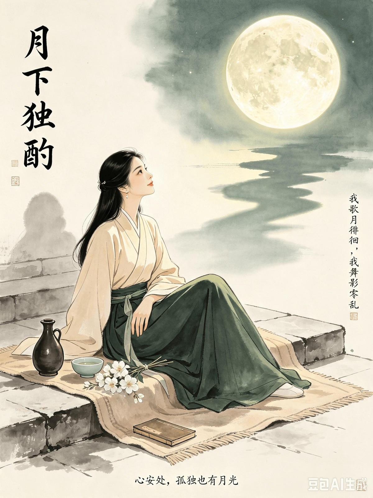 Tang Dynasty Poetic Healing: Erasing Modern Mental Friction and Cultivating a Life of Ease Chapter 2: Li Bai’s Drinking Alone by Moonlight — Making Peace with Yourself, Enjoying Solitude, and Conquering the Fear of Loneliness I. The Original Poem Drinking Alone by Moonlight (月下独酌·其一) Among the flowers, a single jug of wine; I drink alone, with no one to share. Raising my cup, I invite the bright moon; Facing my shadow, we become a party of three. The moon, alas, knows nothing of drinking; My shadow merely follows my form. Still, I'll take the moon and my shadow as friends; One must find joy while spring is here. I sing, and the moon lingers; I dance, and my shadow scatters. While awake, we share our joy; After drunkenness, we part our ways. Let us form a bond forever, free from worldly ties; And promise to meet again in the distant Milky Way. II. Poetic Insight This poem was written during a low point in Li Bai’s career. Though he lived in Chang'an—the bustling, prosperous capital of the Tang Dynasty—he remained entirely unappreciated. Surrounded by elites, endless networking, and busy social gatherings, Li Bai found himself trapped in profound spiritual isolation. The people around him were mere acquaintances; no one understood his ambitions, and no one resonated with his true self. The noise belonged to the crowd, while the barrenness belonged to him. On a beautiful spring day, Li Bai set out wine to drink alone. From a conventional perspective, sitting without a single friend by your side is an awkward display of failure and isolation. Yet, Li Bai entirely bypassed society’s "rules of belonging." Instead, he achieved a masterclass in profound self-reconciliation and self-sufficiency. He raised his cup to invite the moon and his own shadow, transforming into a party of three to entertain himself. He knew perfectly well that the moon couldn't drink and his shadow could only mimic him—neither could offer empathy or deep conversation. Yet, he chose to align himself with nature. He let go of the obsession with finding a soulmate in the human world and stopped forcing others to understand him. The core message of this poem is a powerful paradigm shift: stop seeking external validation and companionship, and start cultivating internal joy. Society fears being alone, equating solitude with being abandoned, unpopular, or socially awkward—treating "being by yourself" as a negative state. Li Bai reframes the meaning of solitude: Solitude is not loneliness; it is a retreat from the emotional drain of human interaction, a return to the freedom of your true self. He released the need for companionship, accepted that feeling misunderstood is simply a part of the human experience, and made peace with his own isolation. Without the need to cater to others or fake his emotions, he lived in the most relaxed, authentic way possible. This is the ultimate emotional anchor. III. Real-World Application In the modern world, the vast majority of our mental friction stems from two things: the fear of being alone, and the relentless pursuit of external validation. In the workplace, we force ourselves into cliques, terrified of being marginalized. In our personal lives, we exhaust ourselves maintaining superficial networks because we are afraid to eat alone, shop alone, or spend holidays alone. When we feel down, we desperately seek someone to vent to, craving empathy and comfort. And when we don't get the response we want, we spiral into self-doubt, anxiety, and inadequacy. We have labeled solitude as "failure" and isolation as "desolation." We spend our lives chasing group acceptance, ultimately draining our minds and bodies, constantly burned out by interpersonal relationships. This poem is the ultimate antidote for modern social anxiety and the fear of missing out (FOMO). As a mindset consultant, here is how I recommend applying Li Bai’s wisdom: 1. Reframe Solitude: Understand that being alone is never about being antisocial; it is high-level self-healing. Stop worrying about how others perceive you. Eating alone, going to the doctor alone, taking a walk alone, or spending a weekend solo are perfectly normal, liberating states of being. You do not need to feel sensitive or inferior about it. 2. Stop Outsourcing Your Emotional Needs: Do not anchor your happiness to your friends, family, or partner. Everyone has their own life and cannot be a 24/7 sponge for your negative emotions. Forcing others to empathize will only lead to disappointment, resentment, and further mental exhaustion. Just as Li Bai didn't fixate on having human companions and instead let the moonlight heal him, we must learn to be self-sufficient in providing our own emotional warmth. 3. Master Self-Reconciliation: You don’t need to force yourself to socialize in your free time. Adapt to your own rhythm—tend to your plants, go for a walk, listen to music, or read a book. If you face workplace exclusion or have a small circle of friends, don't bend over backward to please others, and don't doubt your worth. Life is, at its core, a solo journey. The noise of the crowd is temporary; solitude is lifelong. Embrace the moments when no one is by your side. Let go of your expectations of others, stop fighting with yourself, and enjoy the freedom of being alone. By doing so, you will completely break free from the anxiety of fitting in, distance yourself from relationship burnout, and live a life of profound ease and clarity. Guérison poétique sous la dynastie Tang : Effacer les tensions mentales modernes et cultiver une vie sereine Chapitre 2 : « Boire seul au clair de lune » de Li Bai — Faire la paix avec soi-même, savourer la solitude et vaincre la peur de la solitude I. Le poème original « Boire seul au clair de lune » (月下独酌·其一) Parmi les fleurs, une simple cruche de vin ; je bois seul, sans personne avec qui partager. Levant ma coupe, j'invite la lune brillante ; face à mon ombre, nous ne sommes plus qu'un trio. La lune, hélas, ignore tout de la boisson ; mon ombre ne fait que suivre ma forme. Pourtant, je prendrai la lune et mon ombre comme amies ; il faut trouver la joie tant que le printemps est là. Je chante, et la lune s'attarde ; je danse, et mon ombre se disperse. Éveillés, nous partageons notre joie ; après l'ivresse, nous nous séparons. Formons un lien éternel, libre des attaches terrestres ; Et promettons-nous de nous revoir dans la lointaine Voie lactée. II. Réflexion poétique Ce poème fut écrit durant une période difficile de la carrière de Li Bai. Bien qu'il vécût à Chang'an, capitale prospère et animée de la dynastie Tang, il demeurait totalement méconnu. Entouré d'élites, de réseaux sociaux incessants et de réceptions mondaines, Li Bai se sentait prisonnier d'un profond isolement spirituel. Les gens qui l'entouraient n'étaient que de simples connaissances ; personne ne comprenait ses ambitions, et personne ne ressentait sa véritable nature. Le bruit appartenait à la foule, tandis que la solitude lui appartenait. Par une belle journée de printemps, Li Bai se servit du vin pour boire seul. D'un point de vue conventionnel, être assis sans un seul ami à ses côtés est une manifestation gênante d'échec et d'isolement. Pourtant, Li Bai s'affranchit totalement des conventions sociales. Au contraire, il fit preuve d'une profonde paix intérieure et d'une grande autonomie. Il leva sa coupe pour inviter la lune et son ombre, se transformant ainsi en un trio pour se divertir. Il savait pertinemment que la lune ne pouvait boire et que son ombre ne pouvait que l'imiter – aucune des deux ne pouvait lui offrir d'empathie ni de conversation profonde. Pourtant, il choisit de s'harmoniser avec la nature. Il abandonna l'obsession de trouver une âme sœur parmi les humains et cessa de forcer les autres à le comprendre. Le message central de ce poème est un puissant changement de paradigme : cesser de rechercher la validation et la compagnie extérieures et commencer à cultiver la joie intérieure. La société craint la solitude, l'assimilant à l'abandon, à l'impopularité ou à la maladresse sociale – considérant « être seul » comme un état négatif. Li Bai redéfinit le sens de la solitude : la solitude n'est pas l'isolement ; c'est un refuge face à l'épuisement émotionnel des interactions humaines, un retour à la liberté de son être véritable. Il se libéra du besoin de compagnie, accepta que le sentiment d'être incompris fasse simplement partie de l'expérience humaine et fit la paix avec son propre isolement. Sans avoir besoin de plaire aux autres ni de feindre ses émotions, il vécut de la manière la plus détendue et authentique qui soit. C'est l'ancrage émotionnel ultime. III. Application concrète Dans le monde moderne, la grande majorité de nos tensions psychologiques proviennent de deux choses : la peur de la solitude et la quête incessante de validation extérieure. Au travail, nous nous contraignons à former des clans, terrifiés à l’idée d’être marginalisés. Dans notre vie personnelle, nous nous épuisons à entretenir des relations superficielles, car nous avons peur de manger, de faire les courses ou de passer les fêtes seuls. Lorsque nous avons le moral à zéro, nous cherchons désespérément quelqu’un à qui nous confier, avides d’empathie et de réconfort. Et lorsque nous n’obtenons pas la réponse escomptée, nous sombrons dans le doute, l’anxiété et un sentiment d’inadéquation. Nous avons assimilé la solitude à un « échec » et l’isolement à un « désolation ». Nous passons notre vie à rechercher l’approbation du groupe, ce qui finit par nous épuiser physiquement et mentalement, constamment à bout de souffle par les relations interpersonnelles. Ce poème est l’antidote ultime à l’anxiété sociale moderne et à la peur de manquer quelque chose (FOMO). En tant que consultante en développement personnel, voici comment je recommande d'appliquer la sagesse de Li Bai : 1. Repenser la solitude : Comprendre qu'être seul n'est jamais synonyme d'asocialité ; c'est au contraire une forme profonde de guérison intérieure. Cessez de vous soucier du regard des autres. Manger seul, aller chez le médecin seul, se promener seul ou passer un week-end en solitaire sont des états d'être parfaitement normaux et libérateurs. Vous n'avez pas à vous sentir susceptible ou inférieur à ce sujet. 2. Cessez de déléguer vos besoins émotionnels : Ne faites pas dépendre votre bonheur de vos amis, de votre famille ou de votre partenaire. Chacun a sa propre vie et ne peut pas absorber vos émotions négatives 24 h/24 et 7 j/7. Forcer les autres à faire preuve d'empathie ne fera que vous décevoir, vous créer du ressentiment et vous épuiser mentalement. Tout comme Li Bai ne cherchait pas à avoir de compagnons humains et laissait le clair de lune le guérir, nous devons apprendre à être autonomes pour nous apporter notre propre réconfort émotionnel. 3. Cultiver la paix intérieure : Vous n'avez pas besoin de vous forcer à socialiser pendant votre temps libre. Adaptez-vous à votre propre rythme : prenez soin de vos plantes, faites une promenade, écoutez de la musique ou lisez un livre. Si vous êtes victime d'exclusion au travail ou si votre cercle d'amis est restreint, ne vous laissez pas abattre. Tang Dynasty Poetic Healing: Erasing Modern Mental Friction and Cultivating a Life of Ease Chapter 2: Li Bai’s Drinking Alone by Moonlight — Making Peace with Yourself, Enjoying Solitude, and Conquering the Fear of Loneliness I. The Original Poem Drinking Alone by Moonlight (月下独酌·其一) Among the flowers, a single jug of wine; I drink alone, with no one to share. Raising my cup, I invite the bright moon; Facing my shadow, we become a party of three. The moon, alas, knows nothing of drinking; My shadow merely follows my form. Still, I'll take the moon and my shadow as friends; One must find joy while spring is here. I sing, and the moon lingers; I dance, and my shadow scatters. While awake, we share our joy; After drunkenness, we part our ways. Let us form a bond forever, free from worldly ties; And promise to meet again in the distant Milky Way. II. Poetic Insight This poem was written during a low point in Li Bai’s career. Though he lived in Chang'an—the bustling, prosperous capital of the Tang Dynasty—he remained entirely unappreciated. Surrounded by elites, endless networking, and busy social gatherings, Li Bai found himself trapped in profound spiritual isolation. The people around him were mere acquaintances; no one understood his ambitions, and no one resonated with his true self. The noise belonged to the crowd, while the barrenness belonged to him. On a beautiful spring day, Li Bai set out wine to drink alone. From a conventional perspective, sitting without a single friend by your side is an awkward display of failure and isolation. Yet, Li Bai entirely bypassed society’s "rules of belonging." Instead, he achieved a masterclass in profound self-reconciliation and self-sufficiency. He raised his cup to invite the moon and his own shadow, transforming into a party of three to entertain himself. He knew perfectly well that the moon couldn't drink and his shadow could only mimic him—neither could offer empathy or deep conversation. Yet, he chose to align himself with nature. He let go of the obsession with finding a soulmate in the human world and stopped forcing others to understand him. The core message of this poem is a powerful paradigm shift: stop seeking external validation and companionship, and start cultivating internal joy. Society fears being alone, equating solitude with being abandoned, unpopular, or socially awkward—treating "being by yourself" as a negative state. Li Bai reframes the meaning of solitude: Solitude is not loneliness; it is a retreat from the emotional drain of human interaction, a return to the freedom of your true self. He released the need for companionship, accepted that feeling misunderstood is simply a part of the human experience, and made peace with his own isolation. Without the need to cater to others or fake his emotions, he lived in the most relaxed, authentic way possible. This is the ultimate emotional anchor. III. Real-World Application In the modern world, the vast majority of our mental friction stems from two things: the fear of being alone, and the relentless pursuit of external validation. In the workplace, we force ourselves into cliques, terrified of being marginalized. In our personal lives, we exhaust ourselves maintaining superficial networks because we are afraid to eat alone, shop alone, or spend holidays alone. When we feel down, we desperately seek someone to vent to, craving empathy and comfort. And when we don't get the response we want, we spiral into self-doubt, anxiety, and inadequacy. We have labeled solitude as "failure" and isolation as "desolation." We spend our lives chasing group acceptance, ultimately draining our minds and bodies, constantly burned out by interpersonal relationships. This poem is the ultimate antidote for modern social anxiety and the fear of missing out (FOMO). As a mindset consultant, here is how I recommend applying Li Bai’s wisdom: 1. Reframe Solitude: Understand that being alone is never about being antisocial; it is high-level self-healing. Stop worrying about how others perceive you. Eating alone, going to the doctor alone, taking a walk alone, or spending a weekend solo are perfectly normal, liberating states of being. You do not need to feel sensitive or inferior about it. 2. Stop Outsourcing Your Emotional Needs: Do not anchor your happiness to your friends, family, or partner. Everyone has their own life and cannot be a 24/7 sponge for your negative emotions. Forcing others to empathize will only lead to disappointment, resentment, and further mental exhaustion. Just as Li Bai didn't fixate on having human companions and instead let the moonlight heal him, we must learn to be self-sufficient in providing our own emotional warmth. 3. Master Self-Reconciliation: You don’t need to force yourself to socialize in your free time. Adapt to your own rhythm—tend to your plants, go for a walk, listen to music, or read a book. If you face workplace exclusion or have a small circle of friends, don't bend over backward to please others, and don't doubt your worth. Life is, at its core, a solo journey. The noise of the crowd is temporary; solitude is lifelong. Embrace the moments when no one is by your side. Let go of your expectations of others, stop fighting with yourself, and enjoy the freedom of being alone. By doing so, you will completely break free from the anxiety of fitting in, distance yourself from relationship burnout, and live a life of profound ease and clarity. Guérison poétique sous la dynastie Tang : Effacer les tensions mentales modernes et cultiver une vie sereine Chapitre 2 : « Boire seul au clair de lune » de Li Bai — Faire la paix avec soi-même, savourer la solitude et vaincre la peur de la solitude I. Le poème original « Boire seul au clair de lune » (月下独酌·其一) Parmi les fleurs, une simple cruche de vin ; je bois seul, sans personne avec qui partager. Levant ma coupe, j'invite la lune brillante ; face à mon ombre, nous ne sommes plus qu'un trio. La lune, hélas, ignore tout de la boisson ; mon ombre ne fait que suivre ma forme. Pourtant, je prendrai la lune et mon ombre comme amies ; il faut trouver la joie tant que le printemps est là. Je chante, et la lune s'attarde ; je danse, et mon ombre se disperse. Éveillés, nous partageons notre joie ; après l'ivresse, nous nous séparons. Formons un lien éternel, libre des attaches terrestres ; Et promettons-nous de nous revoir dans la lointaine Voie lactée. II. Réflexion poétique Ce poème fut écrit durant une période difficile de la carrière de Li Bai. Bien qu'il vécût à Chang'an, capitale prospère et animée de la dynastie Tang, il demeurait totalement méconnu. Entouré d'élites, de réseaux sociaux incessants et de réceptions mondaines, Li Bai se sentait prisonnier d'un profond isolement spirituel. Les gens qui l'entouraient n'étaient que de simples connaissances ; personne ne comprenait ses ambitions, et personne ne ressentait sa véritable nature. Le bruit appartenait à la foule, tandis que la solitude lui appartenait. Par une belle journée de printemps, Li Bai se servit du vin pour boire seul. D'un point de vue conventionnel, être assis sans un seul ami à ses côtés est une manifestation gênante d'échec et d'isolement. Pourtant, Li Bai s'affranchit totalement des conventions sociales. Au contraire, il fit preuve d'une profonde paix intérieure et d'une grande autonomie. Il leva sa coupe pour inviter la lune et son ombre, se transformant ainsi en un trio pour se divertir. Il savait pertinemment que la lune ne pouvait boire et que son ombre ne pouvait que l'imiter – aucune des deux ne pouvait lui offrir d'empathie ni de conversation profonde. Pourtant, il choisit de s'harmoniser avec la nature. Il abandonna l'obsession de trouver une âme sœur parmi les humains et cessa de forcer les autres à le comprendre. Le message central de ce poème est un puissant changement de paradigme : cesser de rechercher la validation et la compagnie extérieures et commencer à cultiver la joie intérieure. La société craint la solitude, l'assimilant à l'abandon, à l'impopularité ou à la maladresse sociale – considérant « être seul » comme un état négatif. Li Bai redéfinit le sens de la solitude : la solitude n'est pas l'isolement ; c'est un refuge face à l'épuisement émotionnel des interactions humaines, un retour à la liberté de son être véritable. Il se libéra du besoin de compagnie, accepta que le sentiment d'être incompris fasse simplement partie de l'expérience humaine et fit la paix avec son propre isolement. Sans avoir besoin de plaire aux autres ni de feindre ses émotions, il vécut de la manière la plus détendue et authentique qui soit. C'est l'ancrage émotionnel ultime. III. Application concrète Dans le monde moderne, la grande majorité de nos tensions psychologiques proviennent de deux choses : la peur de la solitude et la quête incessante de validation extérieure. Au travail, nous nous contraignons à former des clans, terrifiés à l’idée d’être marginalisés. Dans notre vie personnelle, nous nous épuisons à entretenir des relations superficielles, car nous avons peur de manger, de faire les courses ou de passer les fêtes seuls. Lorsque nous avons le moral à zéro, nous cherchons désespérément quelqu’un à qui nous confier, avides d’empathie et de réconfort. Et lorsque nous n’obtenons pas la réponse escomptée, nous sombrons dans le doute, l’anxiété et un sentiment d’inadéquation. Nous avons assimilé la solitude à un « échec » et l’isolement à un « désolation ». Nous passons notre vie à rechercher l’approbation du groupe, ce qui finit par nous épuiser physiquement et mentalement, constamment à bout de souffle par les relations interpersonnelles. Ce poème est l’antidote ultime à l’anxiété sociale moderne et à la peur de manquer quelque chose (FOMO). En tant que consultante en développement personnel, voici comment je recommande d'appliquer la sagesse de Li Bai : 1. Repenser la solitude : Comprendre qu'être seul n'est jamais synonyme d'asocialité ; c'est au contraire une forme profonde de guérison intérieure. Cessez de vous soucier du regard des autres. Manger seul, aller chez le médecin seul, se promener seul ou passer un week-end en solitaire sont des états d'être parfaitement normaux et libérateurs. Vous n'avez pas à vous sentir susceptible ou inférieur à ce sujet. 2. Cessez de déléguer vos besoins émotionnels : Ne faites pas dépendre votre bonheur de vos amis, de votre famille ou de votre partenaire. Chacun a sa propre vie et ne peut pas absorber vos émotions négatives 24 h/24 et 7 j/7. Forcer les autres à faire preuve d'empathie ne fera que vous décevoir, vous créer du ressentiment et vous épuiser mentalement. Tout comme Li Bai ne cherchait pas à avoir de compagnons humains et laissait le clair de lune le guérir, nous devons apprendre à être autonomes pour nous apporter notre propre réconfort émotionnel. 3. Cultiver la paix intérieure : Vous n'avez pas besoin de vous forcer à socialiser pendant votre temps libre. Adaptez-vous à votre propre rythme : prenez soin de vos plantes, faites une promenade, écoutez de la musique ou lisez un livre. Si vous êtes victime d'exclusion au travail ou si votre cercle d'amis est restreint, ne vous laissez pas abattre.